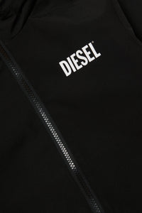 Hooded jacket with logo