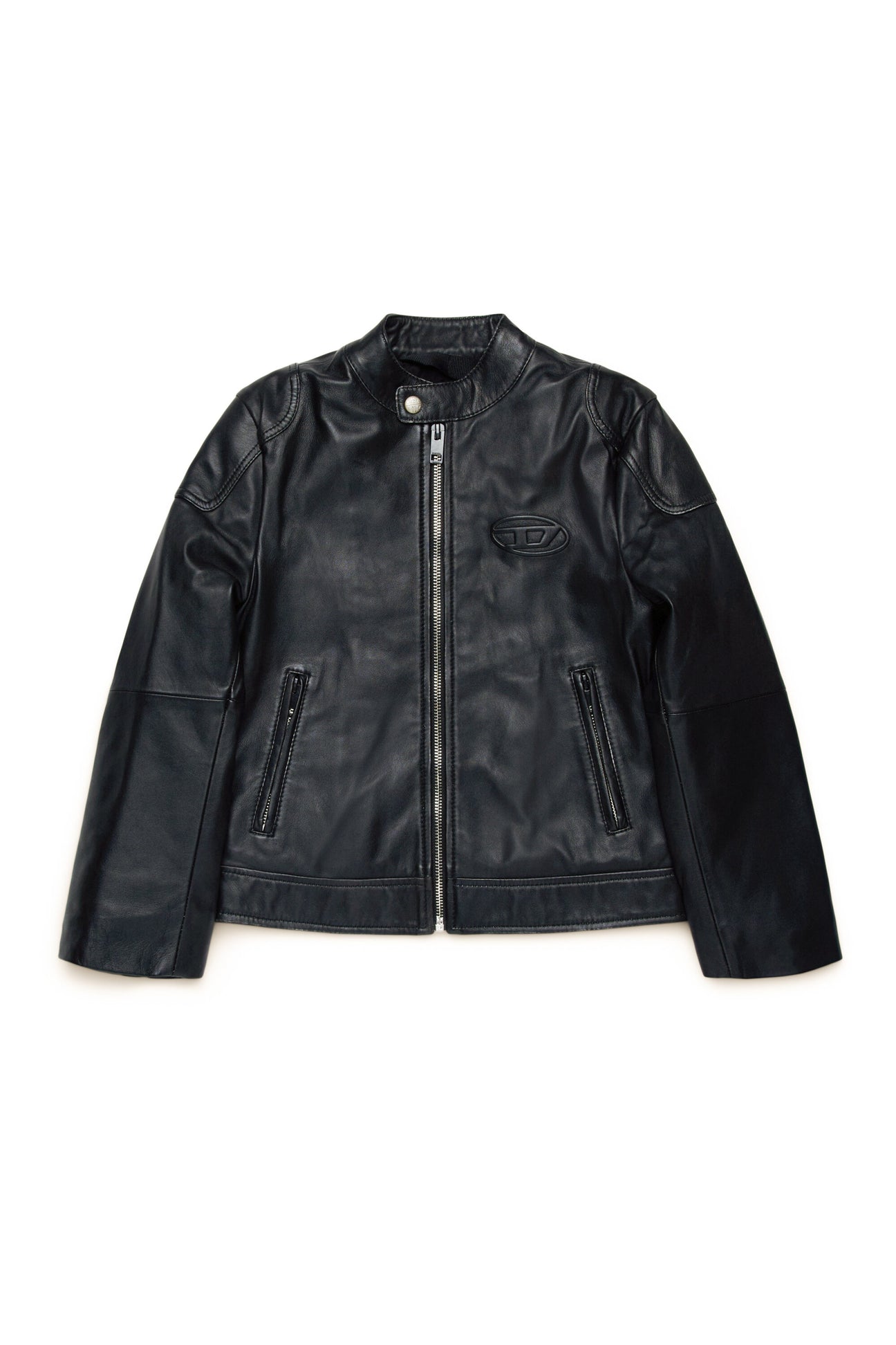 Oval D branded leather biker jacket Oval D branded leather biker jacket