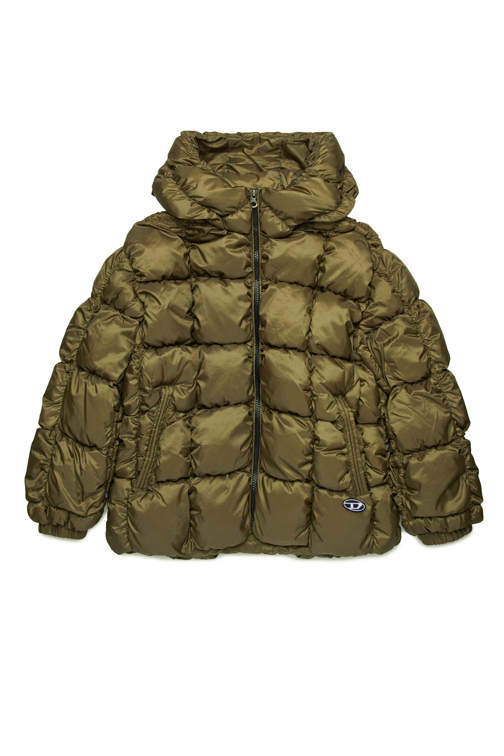 Quilted checkered padded jacket