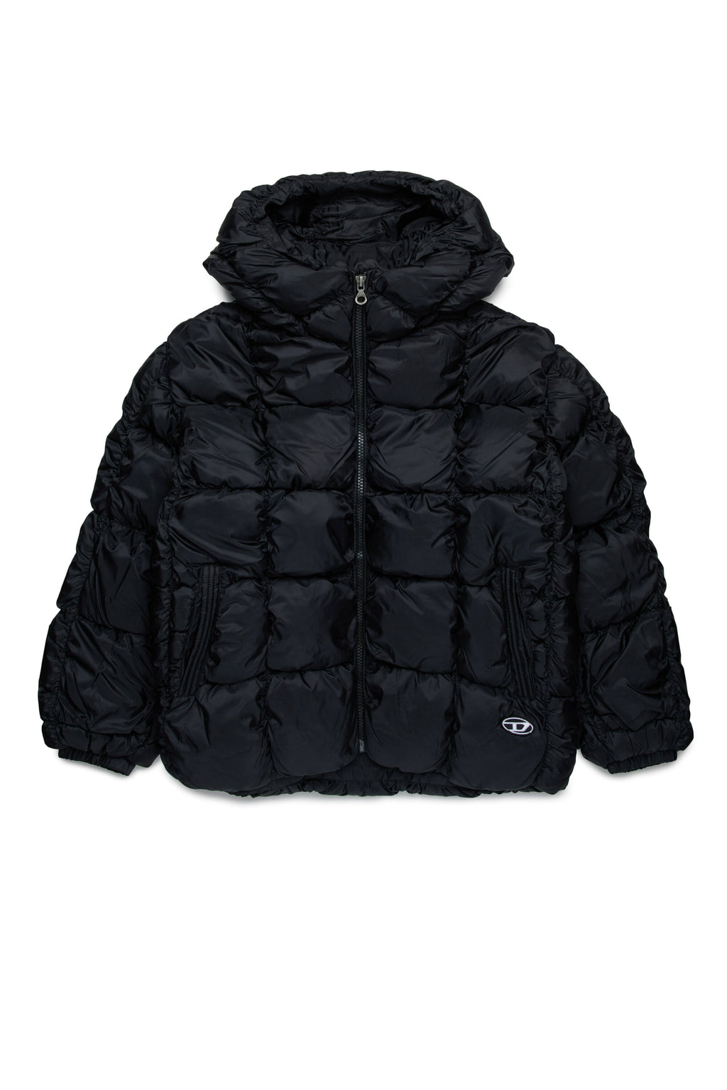 Quilted checkered padded jacket