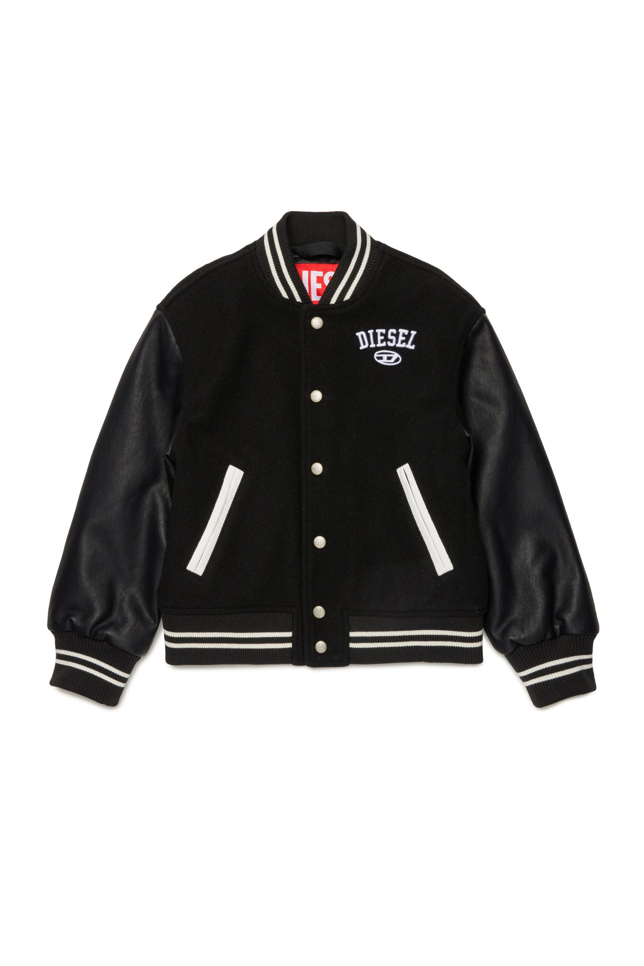 Fabric bomber jacket with Diesel patch Fabric bomber jacket with Diesel patch