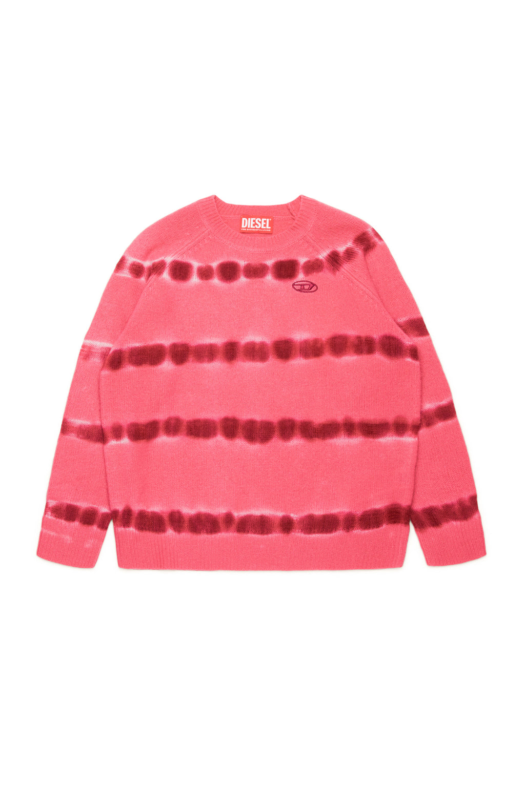 Two-tone tie-dye wool pullover