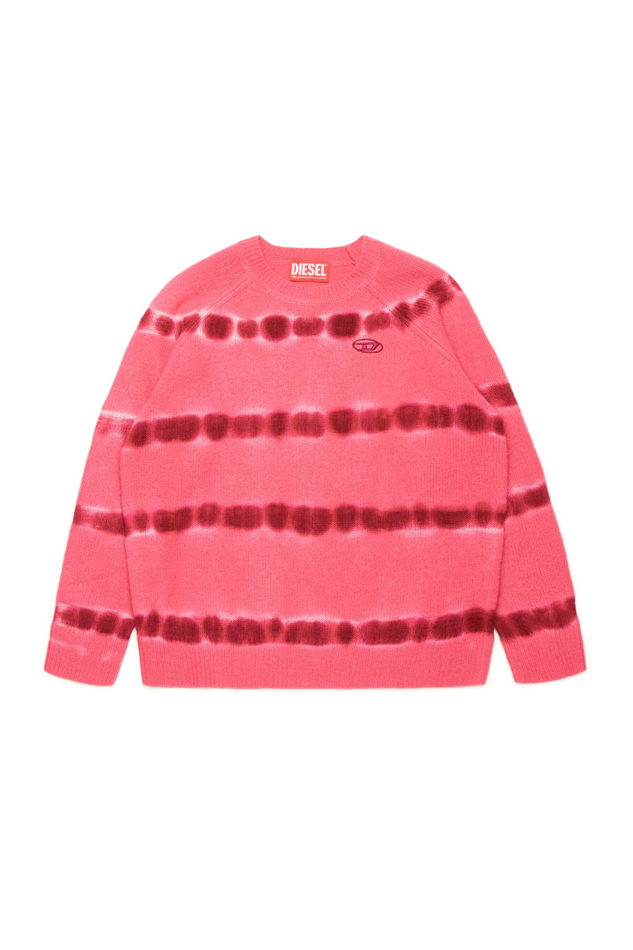 Two-tone tie-dye wool pullover 