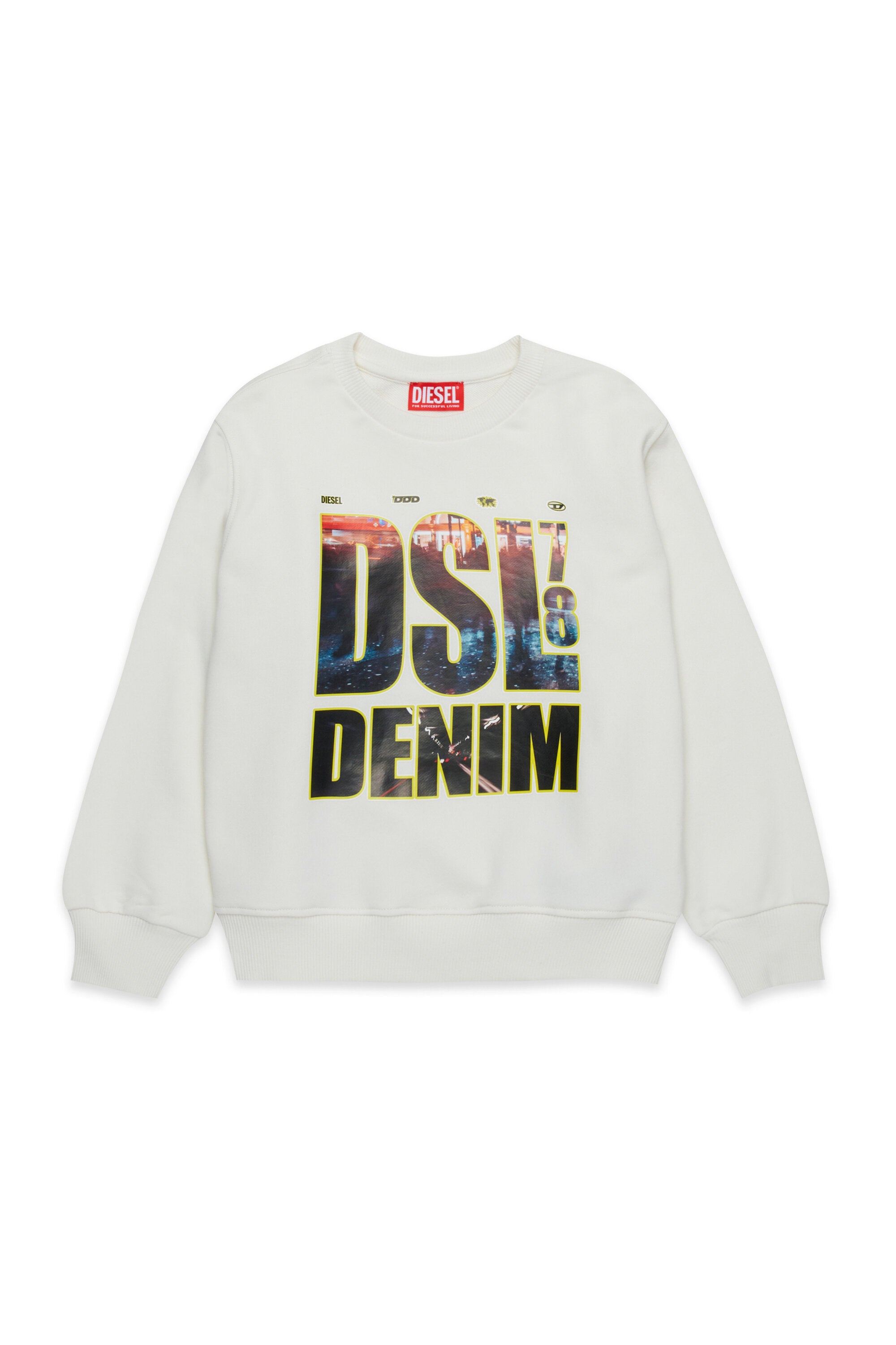 Crew-neck sweatshirt with DSL78 Denim print