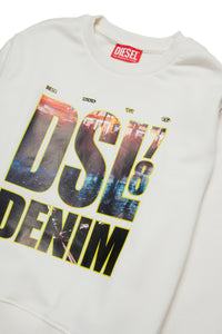 Crew-neck sweatshirt with DSL78 Denim print