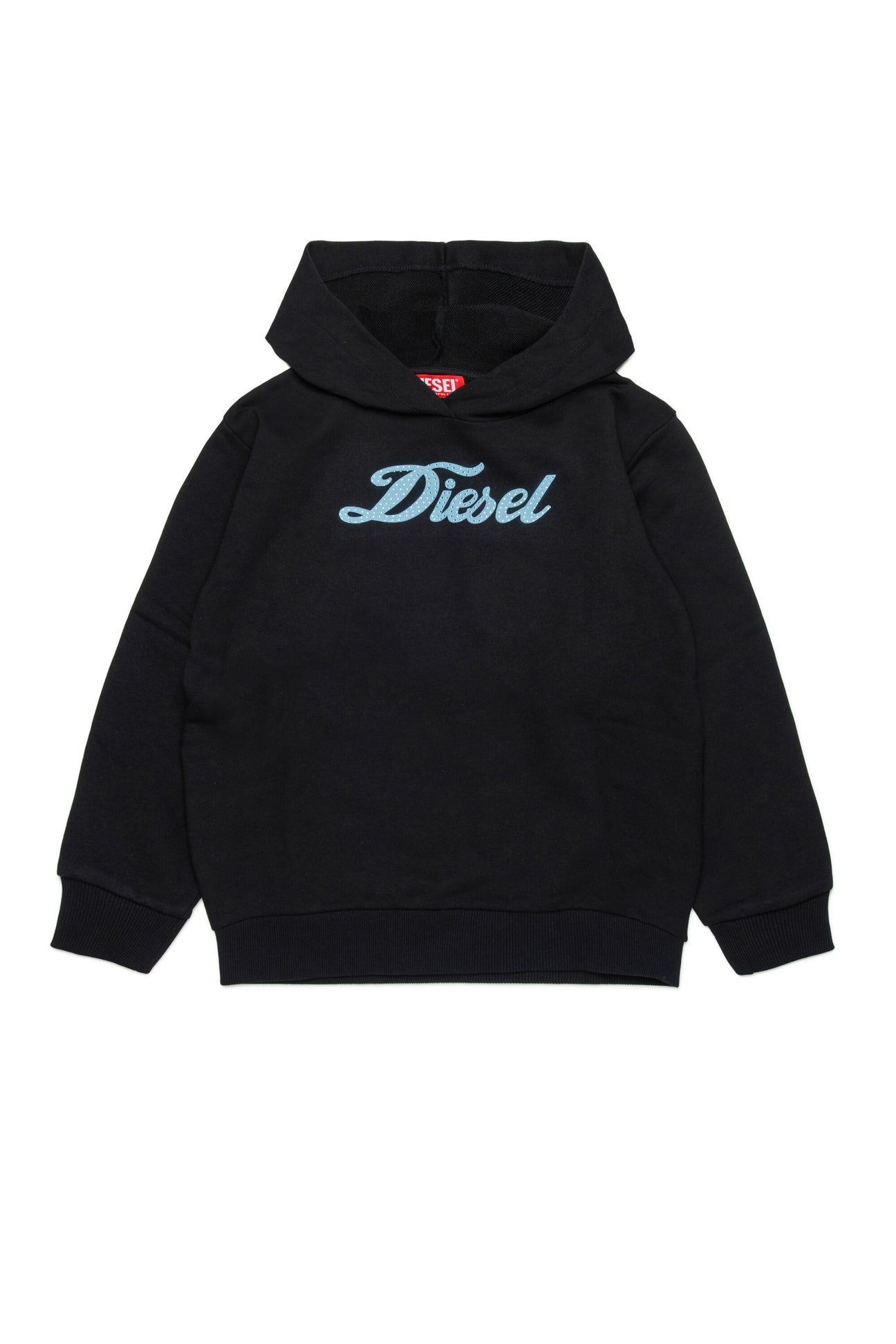Hooded sweatshirt with cursive Diesel logo 