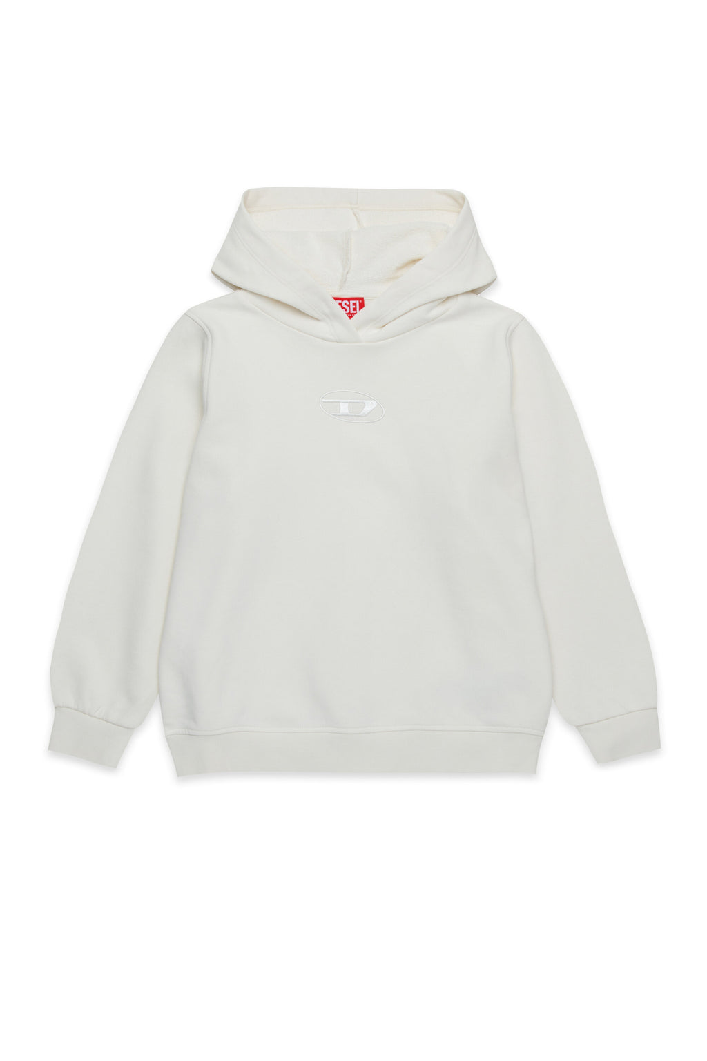 Hooded sweatshirt with embroidered oval D logo