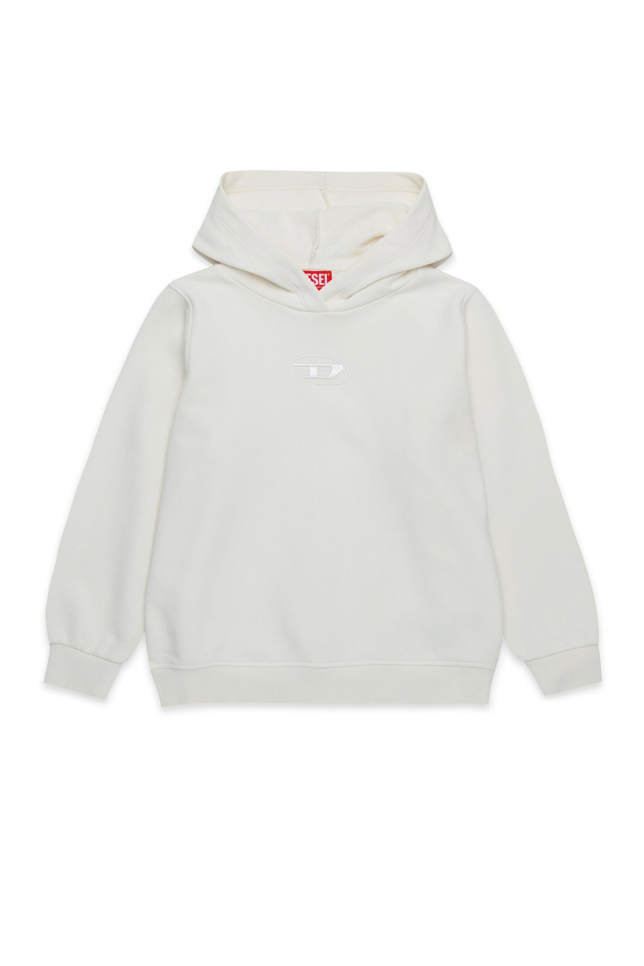 Hooded sweatshirt with embroidered oval D logo 