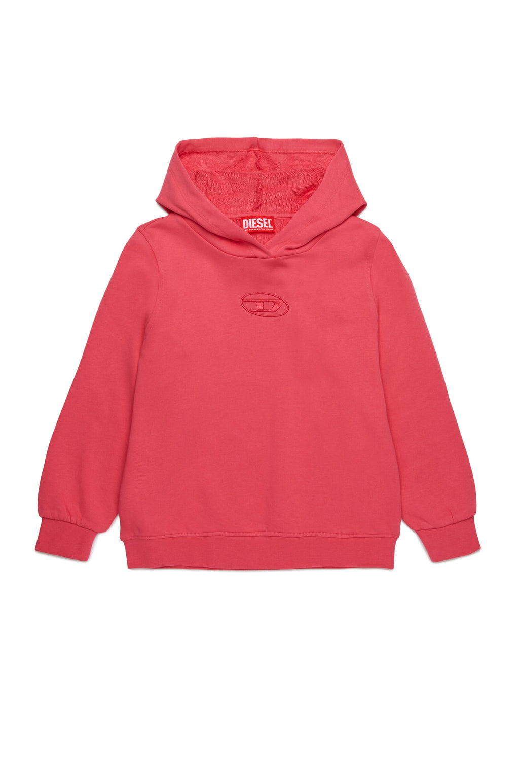 Hooded sweatshirt with embroidered oval D logo