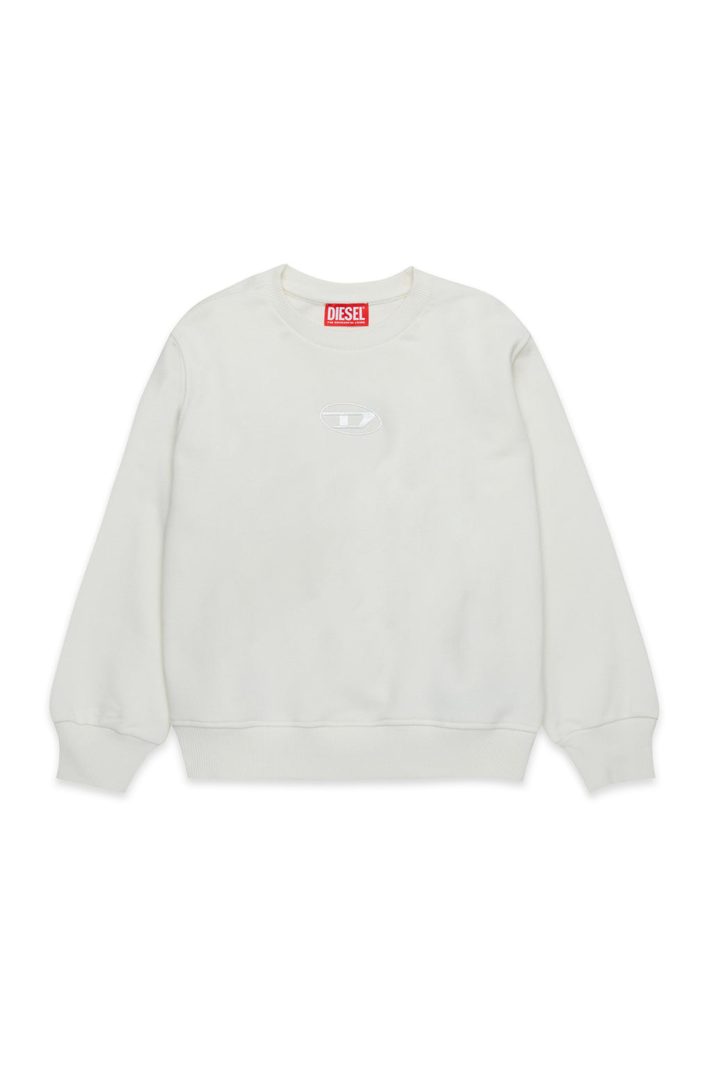 Crew-neck sweatshirt with embroidered oval D logo