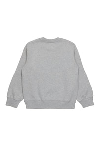Crew-neck sweatshirt with embroidered oval D logo