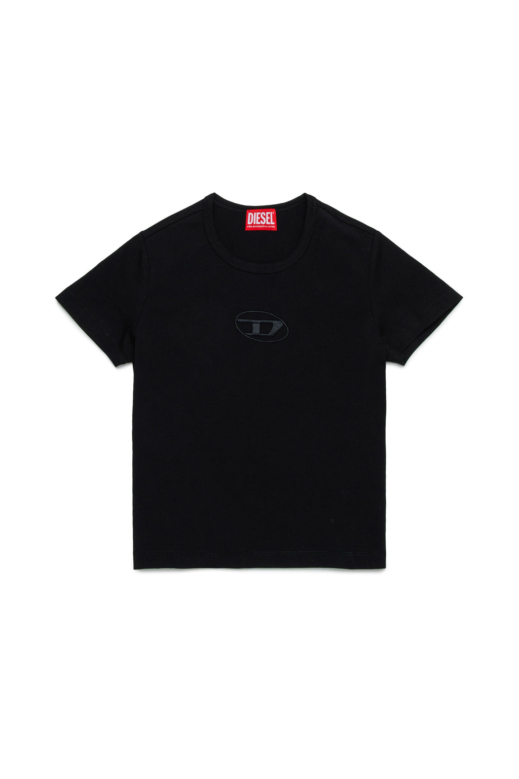 T-shirt with embroidered oval D logo