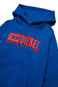 Hooded sweatshirt with degradé logo