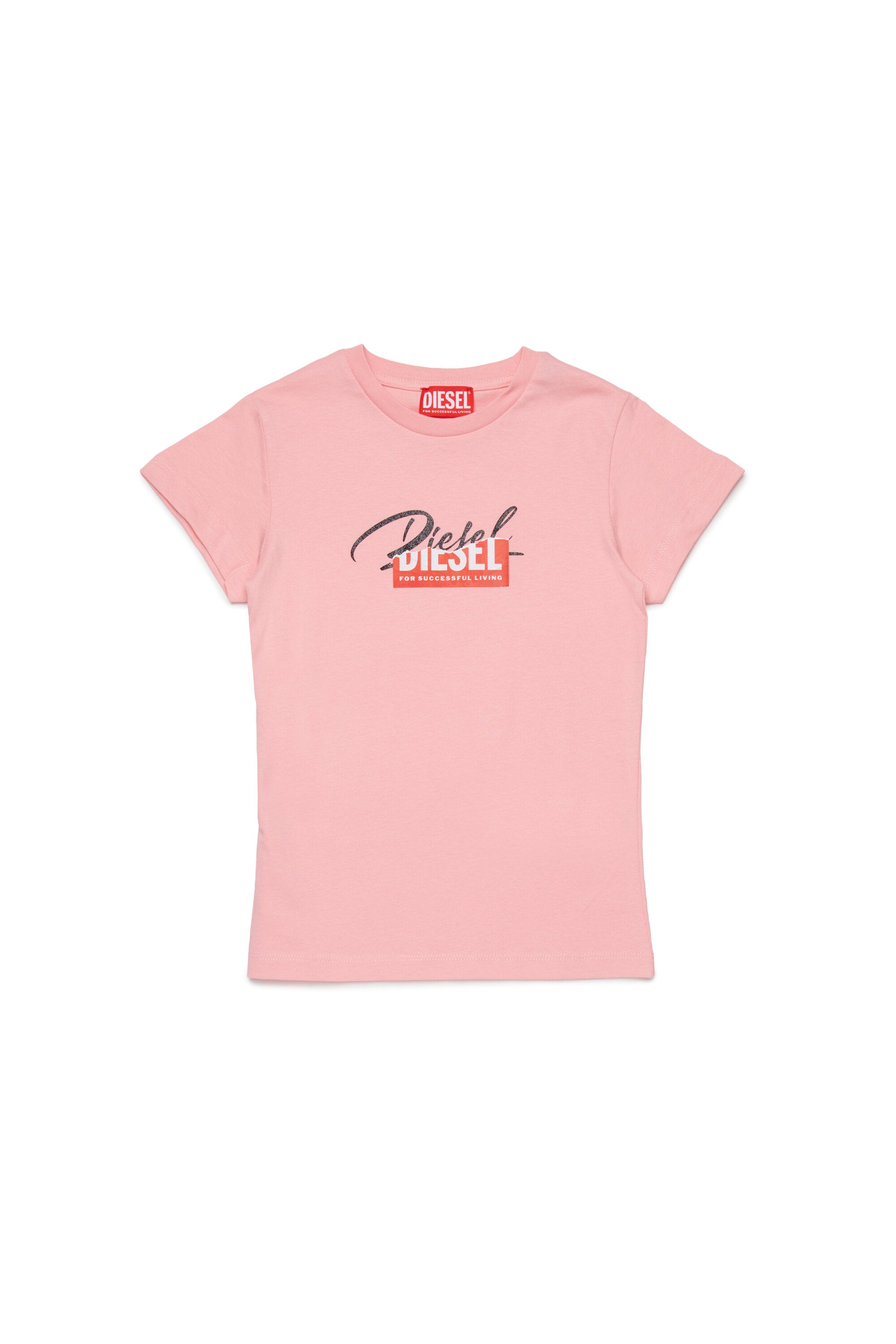 Jersey T-shirt with superimposed logo