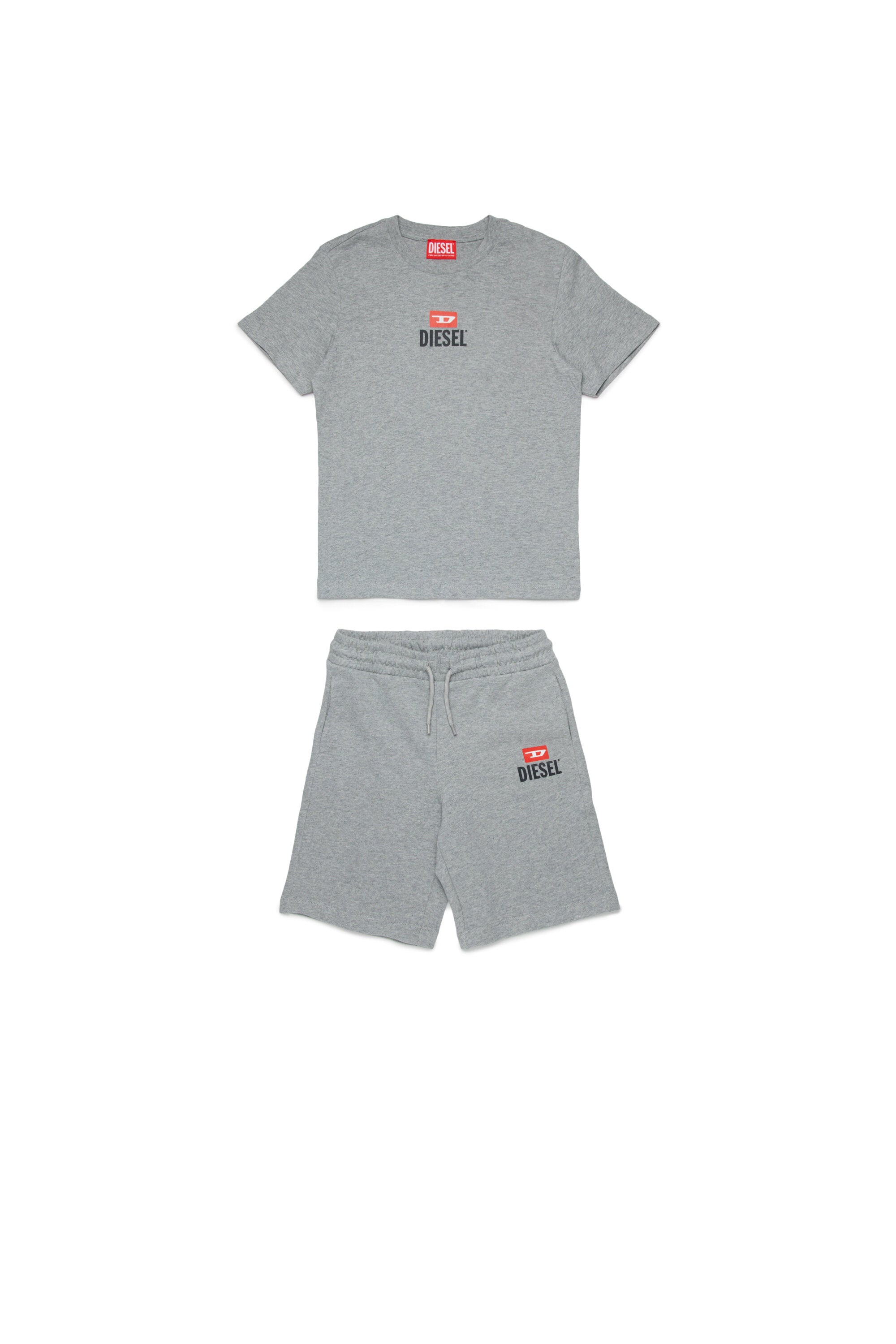 Jersey t-shirt and bermuda shorts set with logo D Diesel