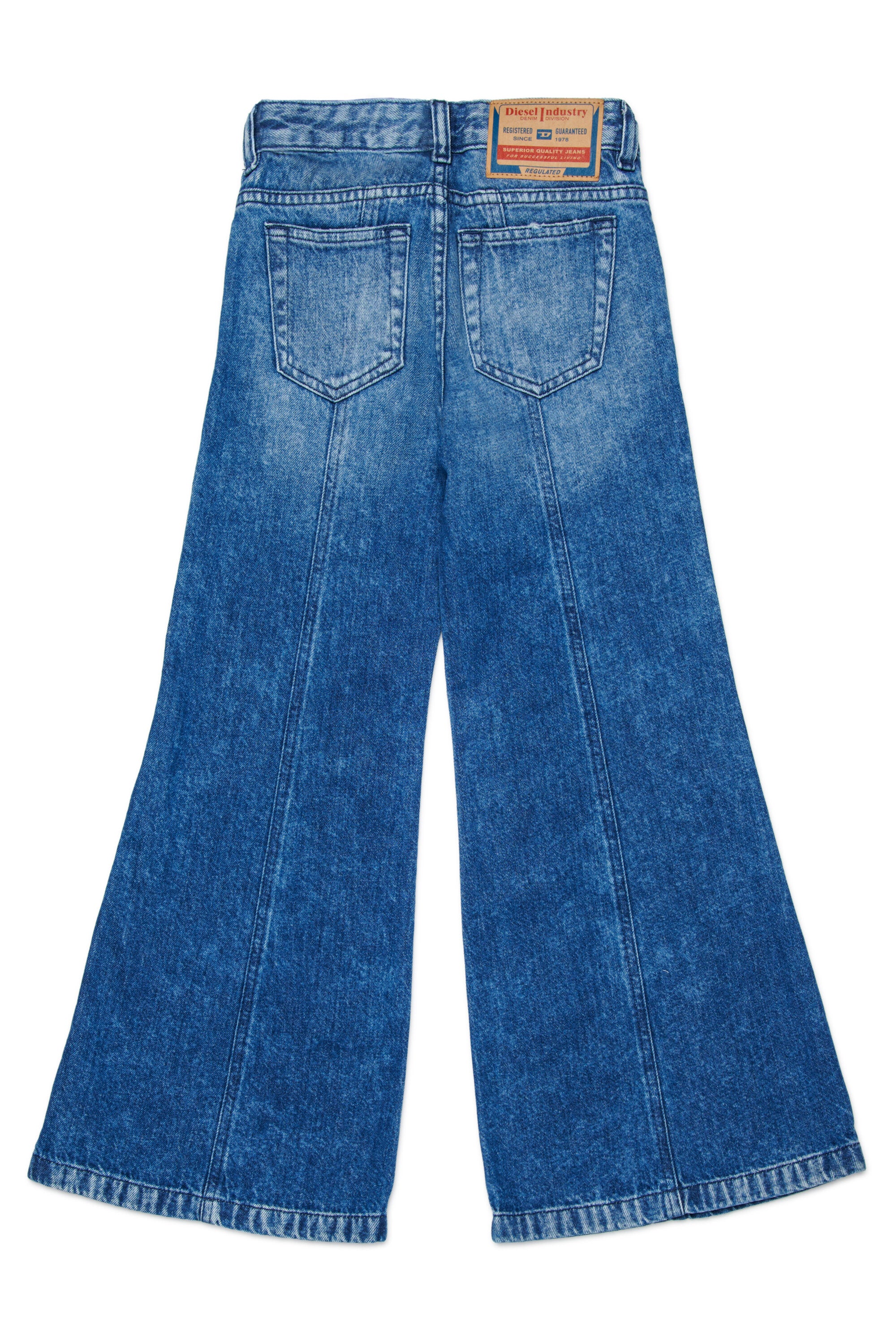 Flare fit jeans in medium blue wash - D-Pam