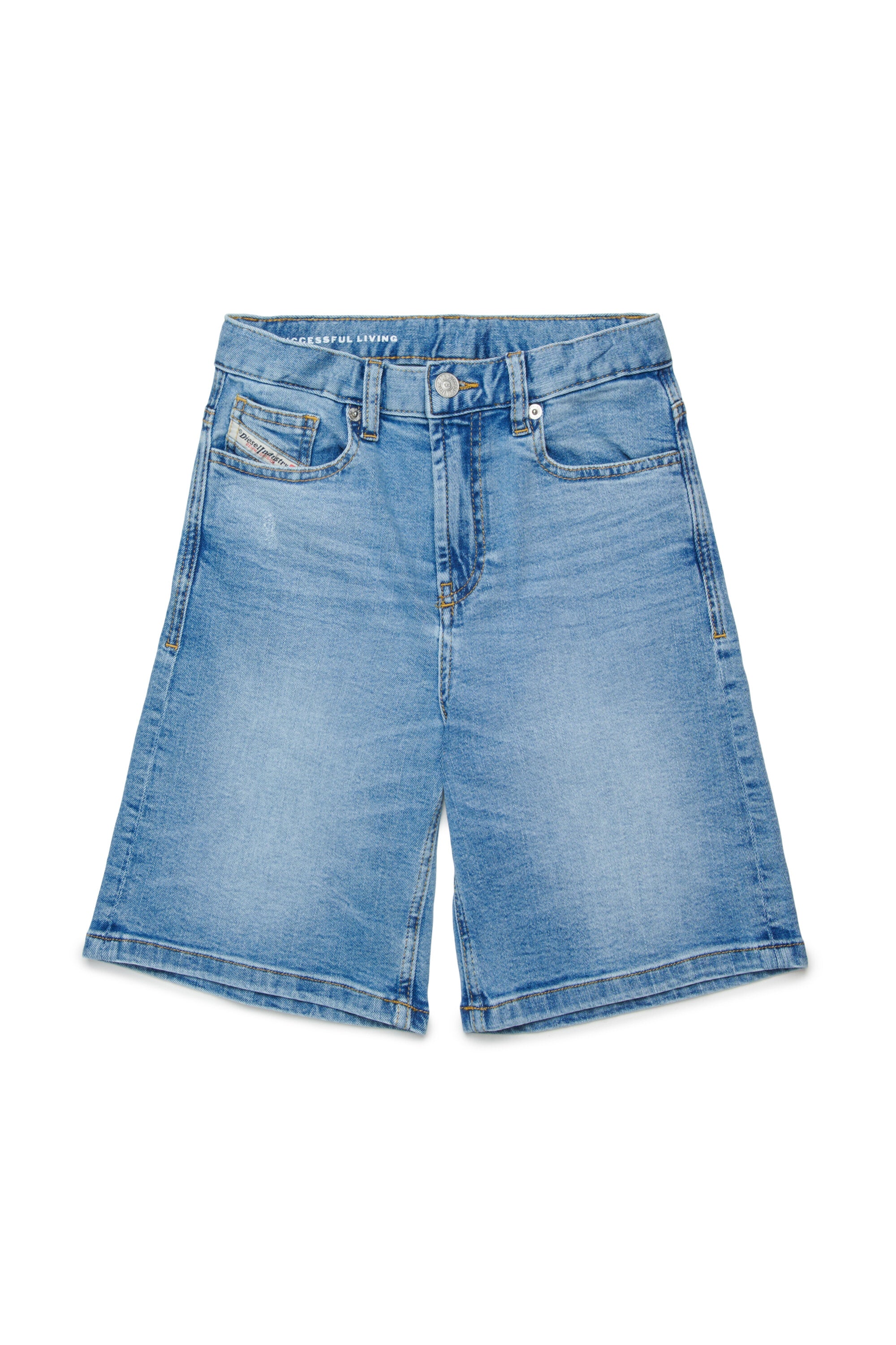 Light blue denim five-pocket shorts - D-Argjx