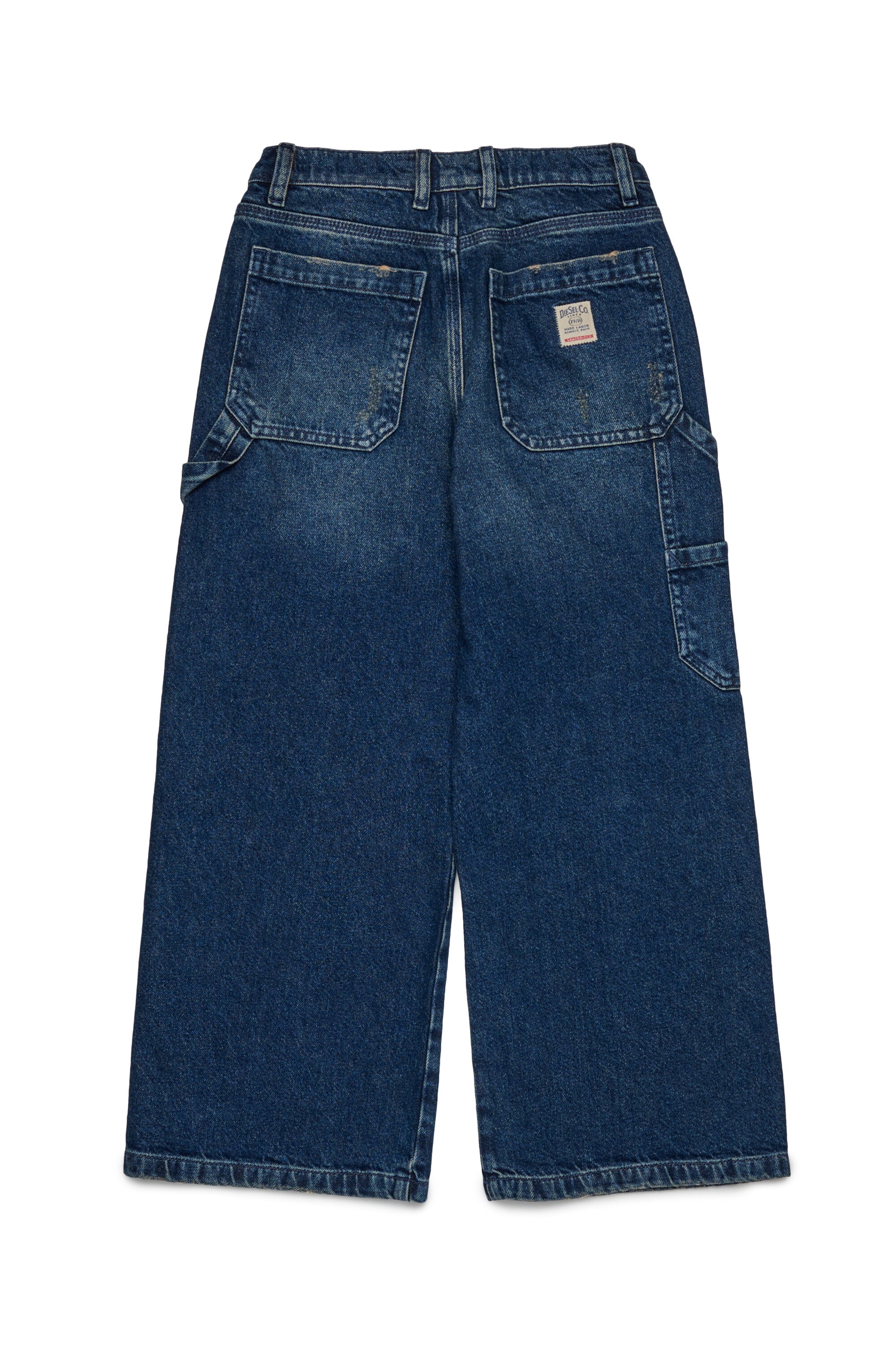 Dark blue relaxed jeans with dirty effect - D-Argjx Work