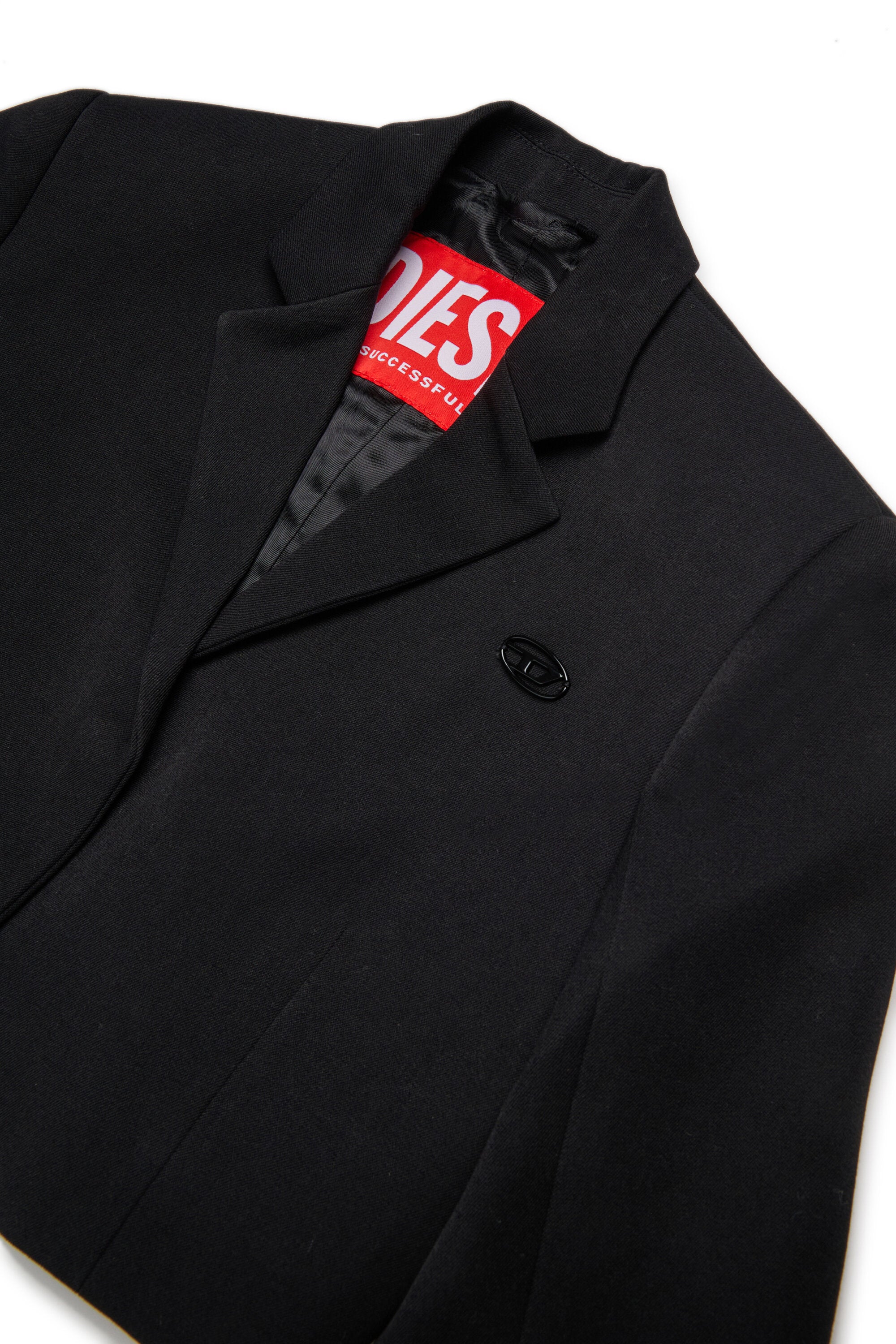 Cropped blazer jacket in cool wool