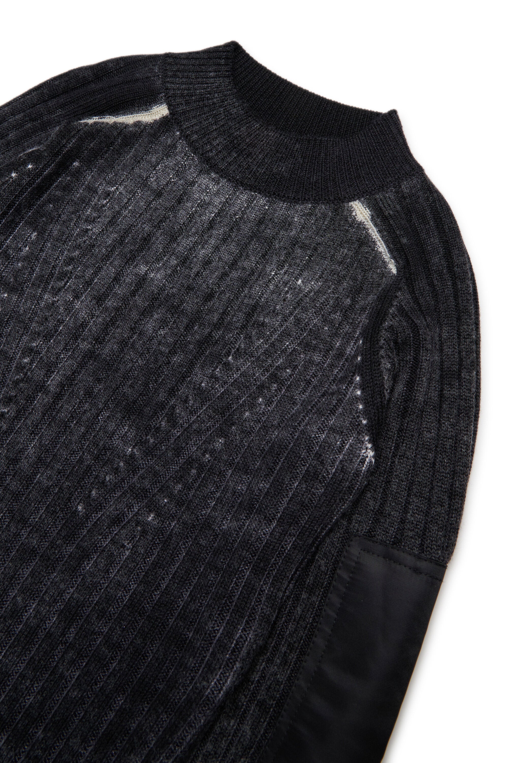 Merino wool rib sheath dress