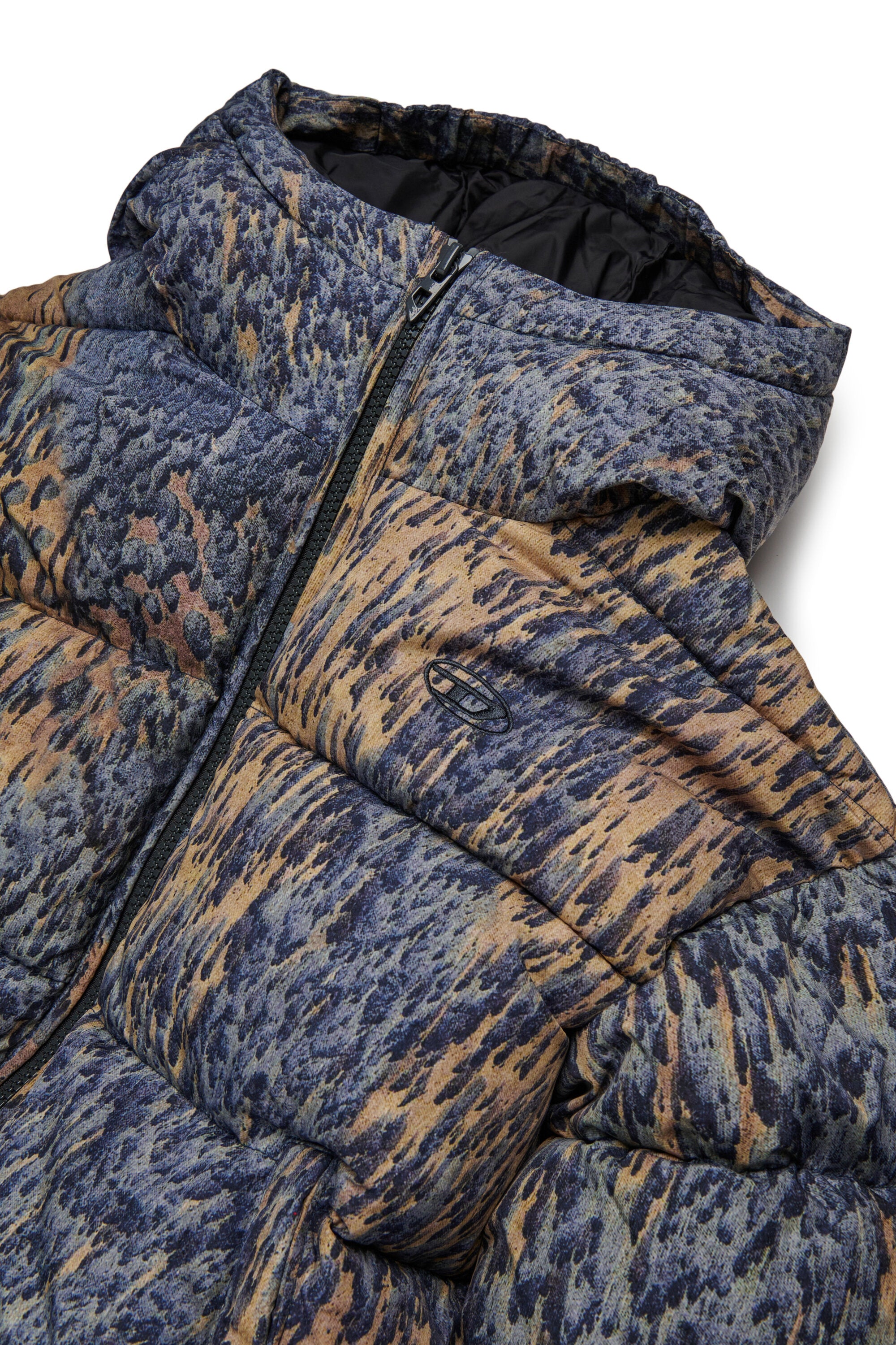 Acid Rain allover short padded jacket