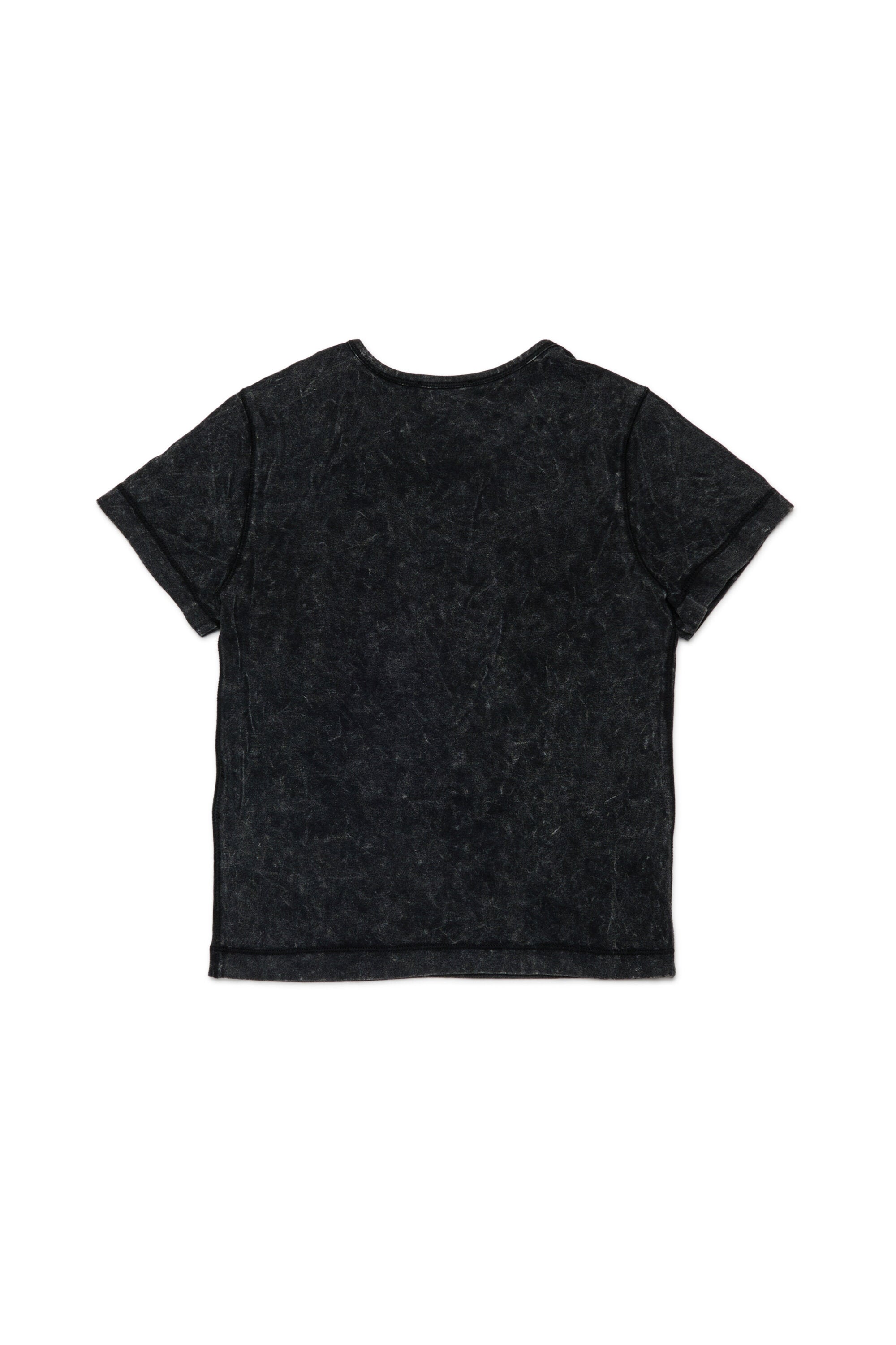 Viscose blend T-shirt with shaded marbled effect