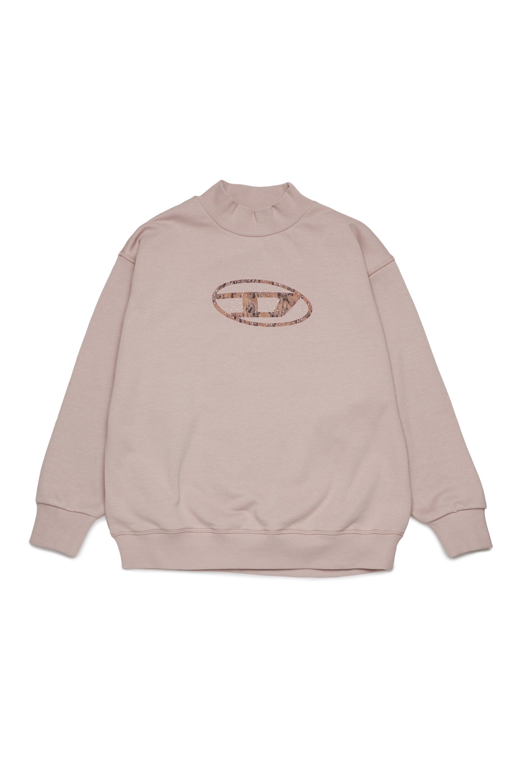 High neck sweatshirt with Acid Rain Oval D