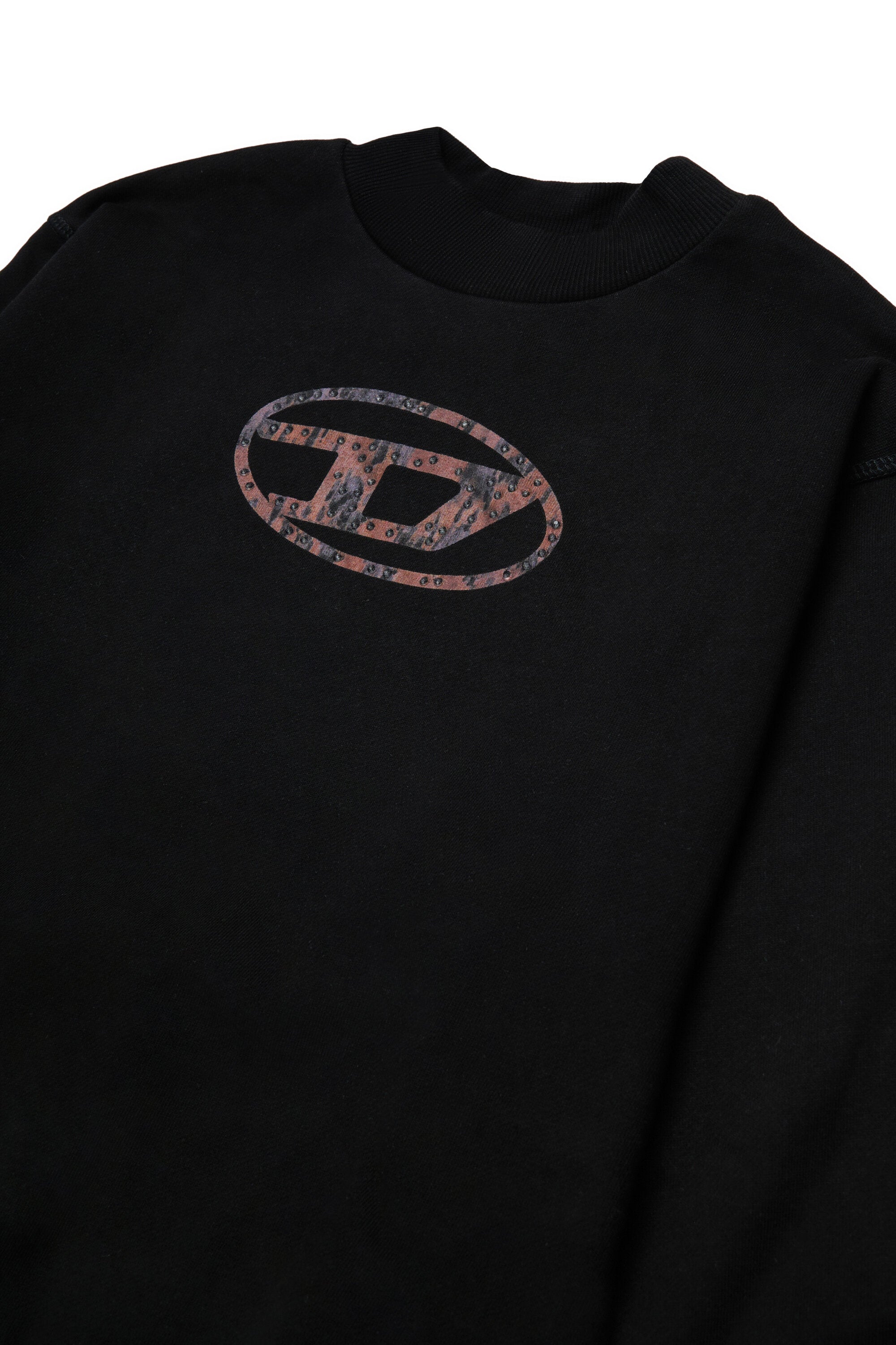 High neck sweatshirt with Acid Rain Oval D