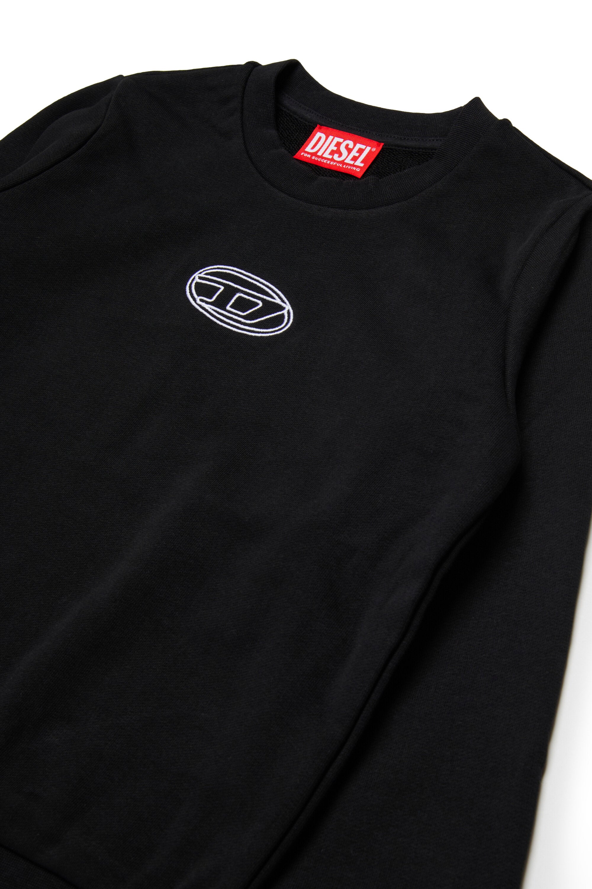 Crew-neck sweatshirt with embroidery Oval D