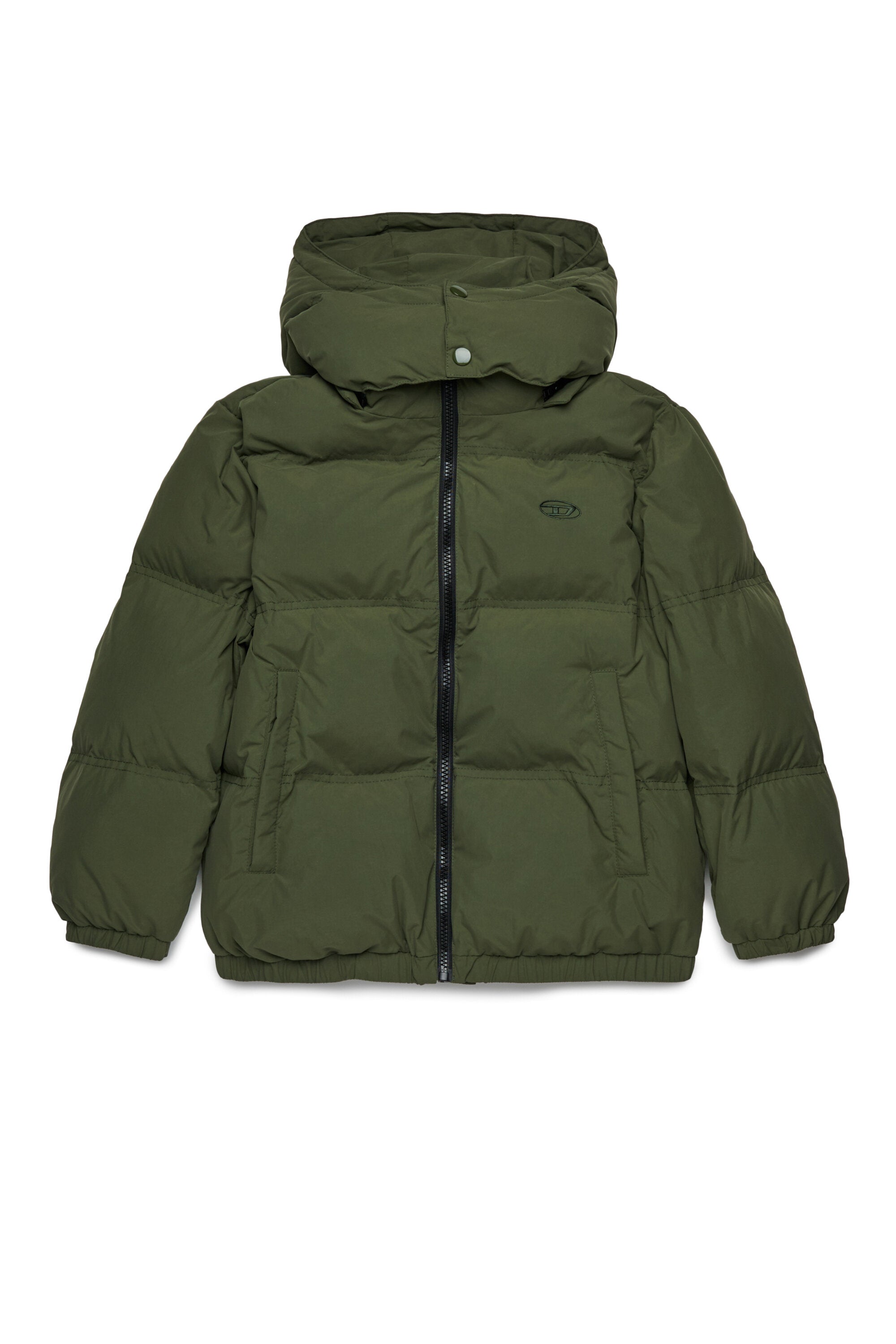 Short hooded padded jacket