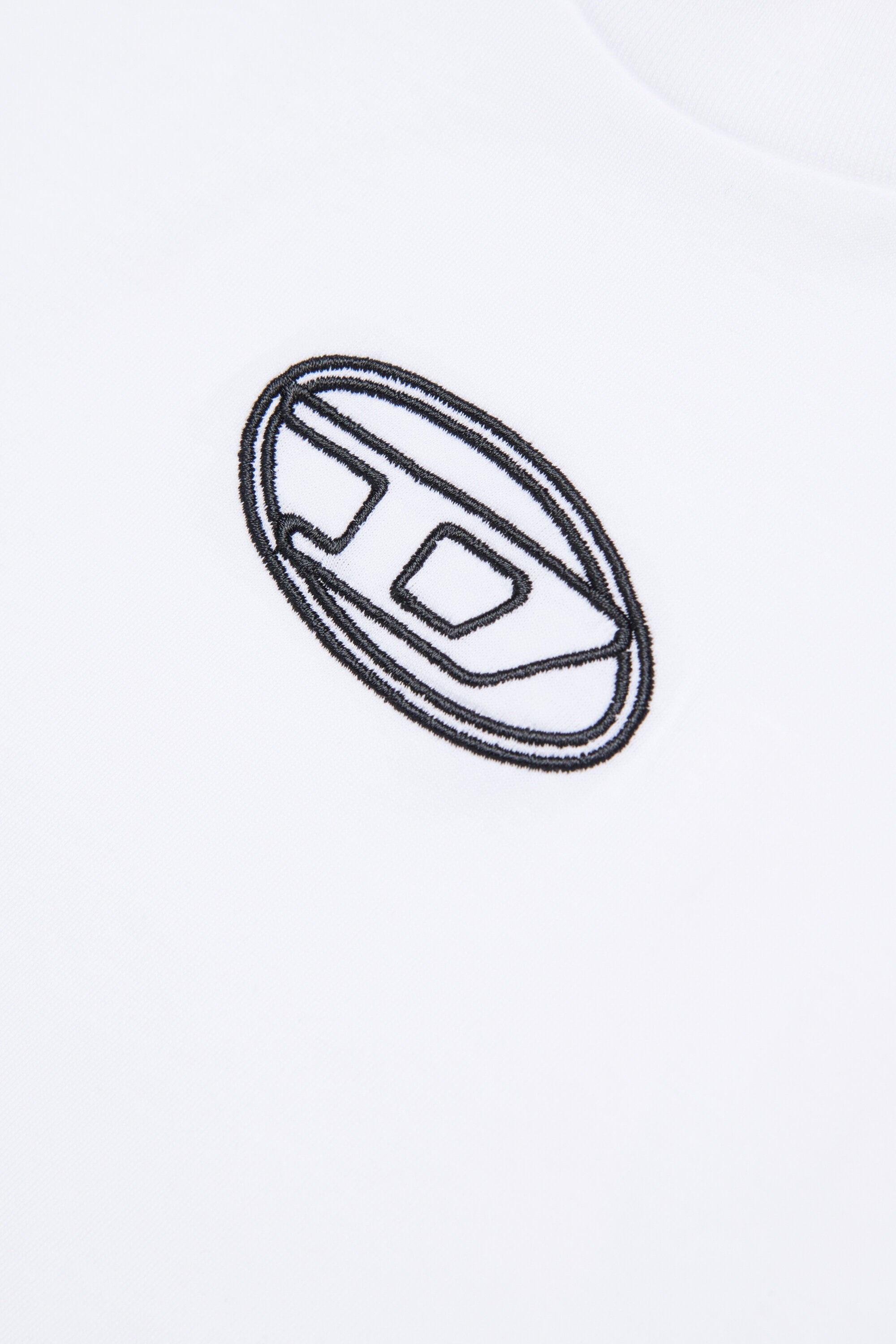 Boxy jersey T-shirt branded with Oval D logo