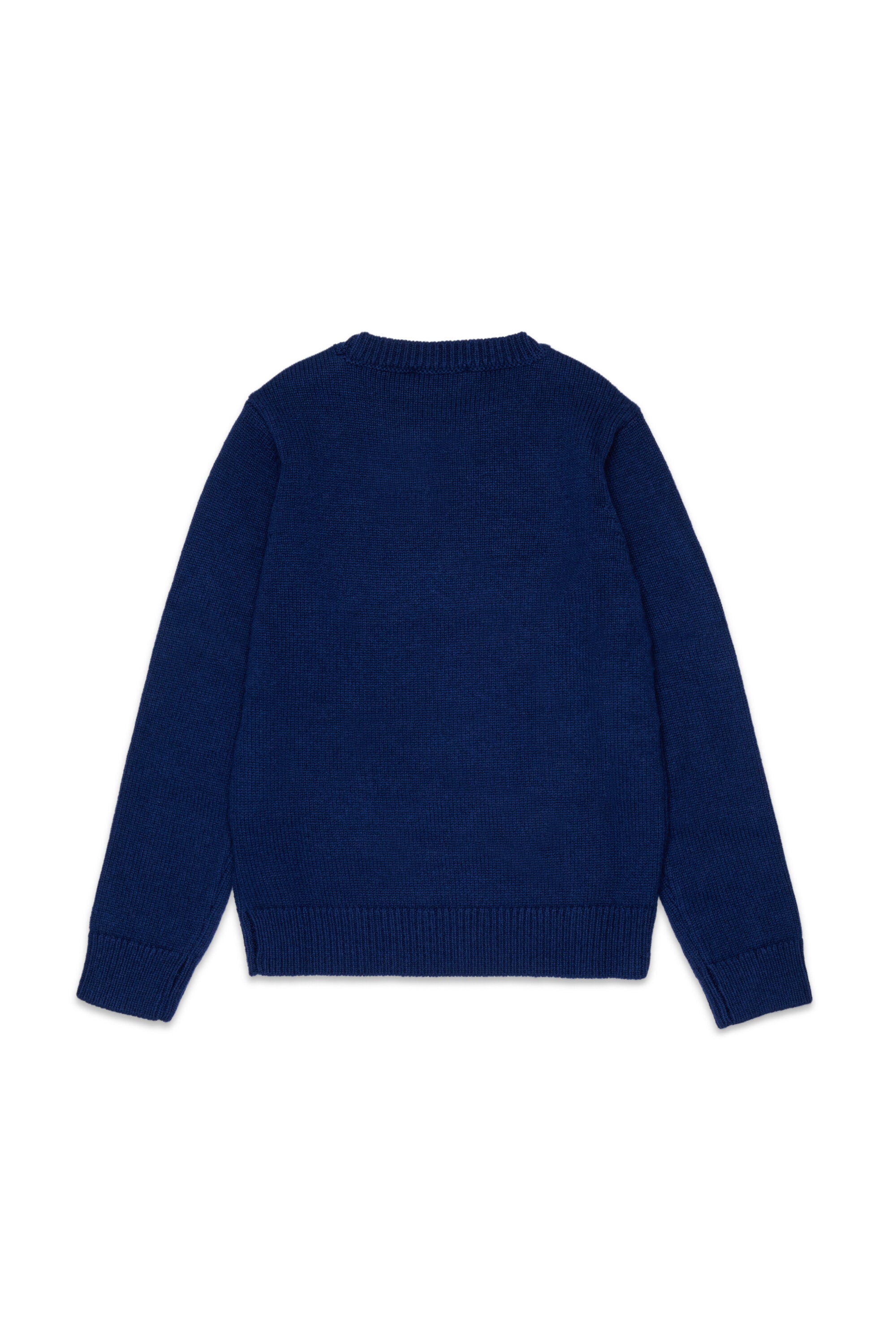 Wool and cashmere blend sweater with patches