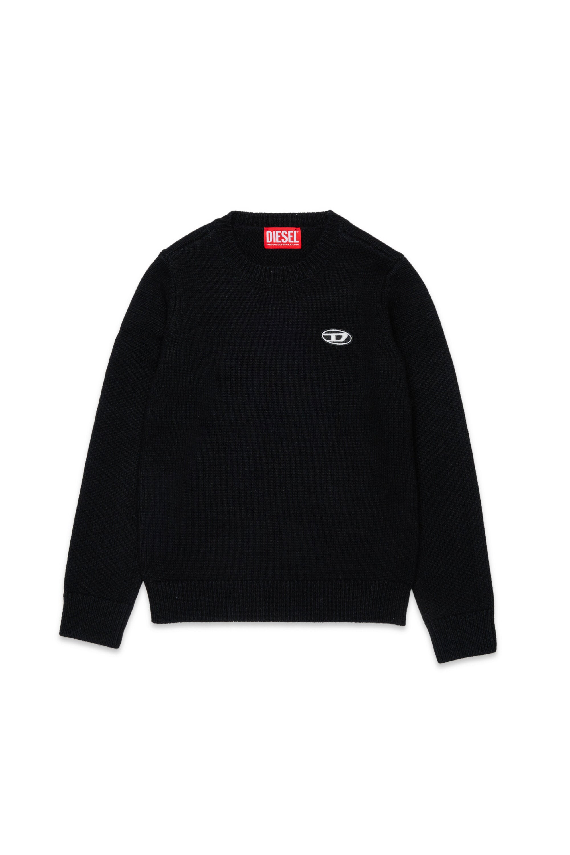 Wool and cashmere blend sweater with patches