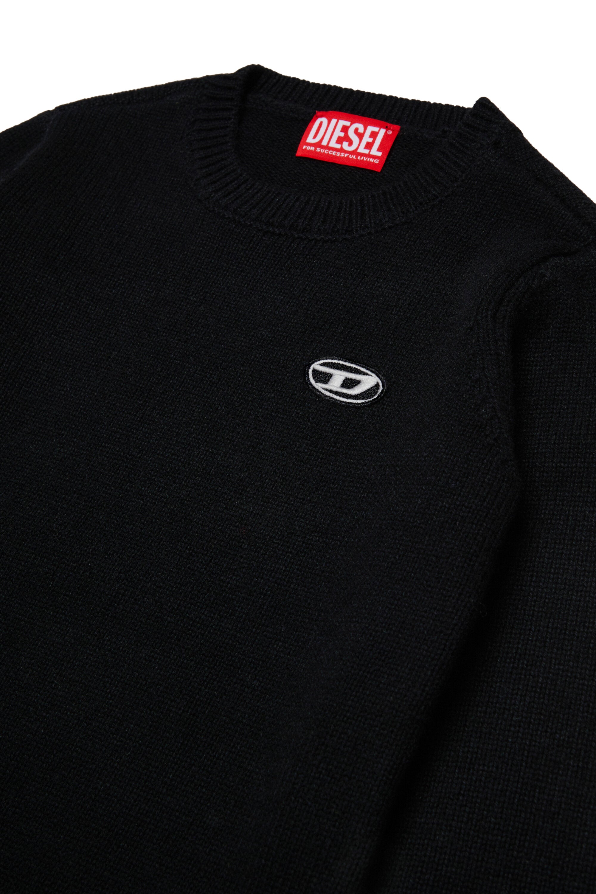 Wool and cashmere blend sweater with patches