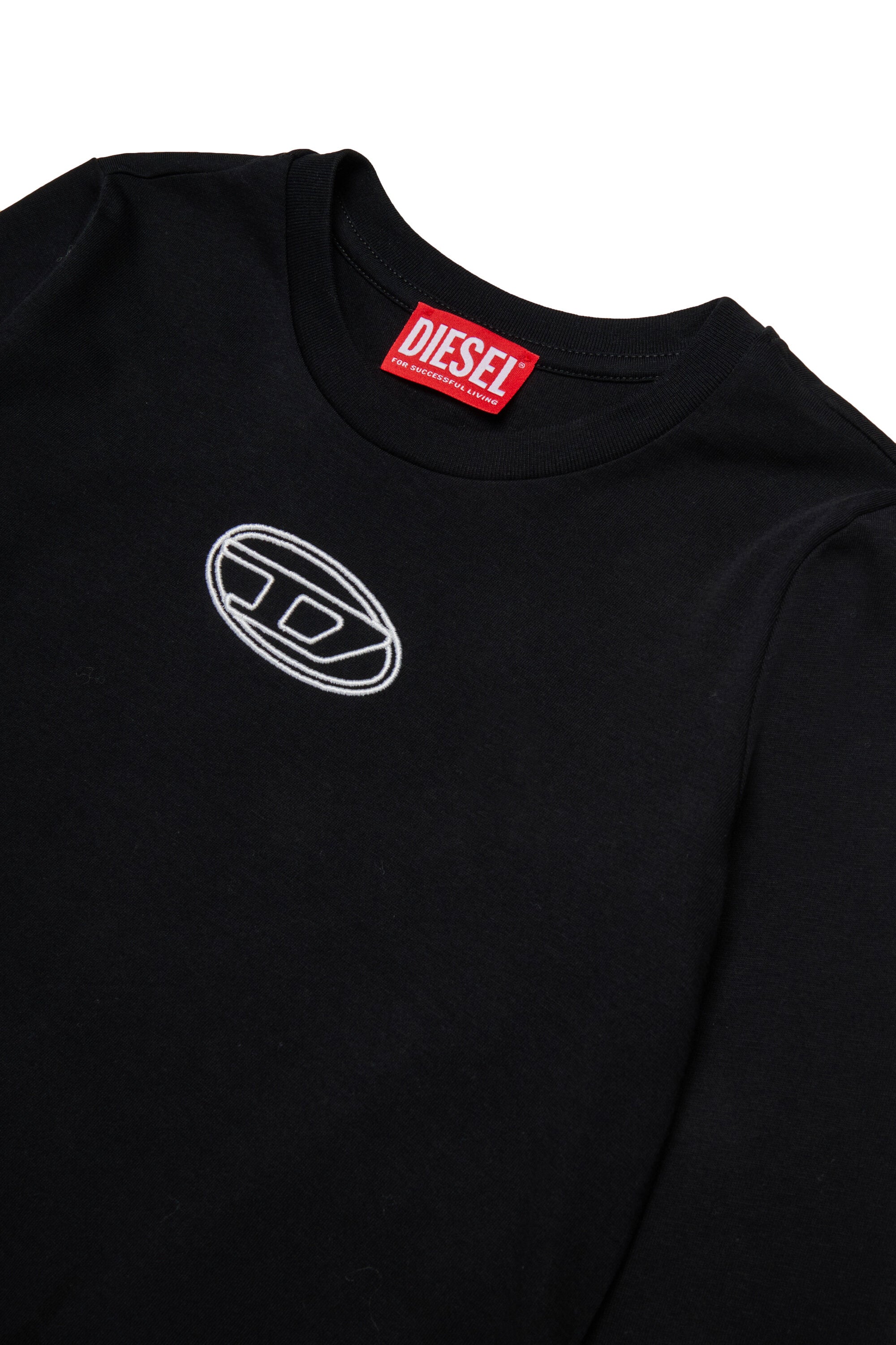 Long sleeves jersey T-shirt branded with Oval D logo