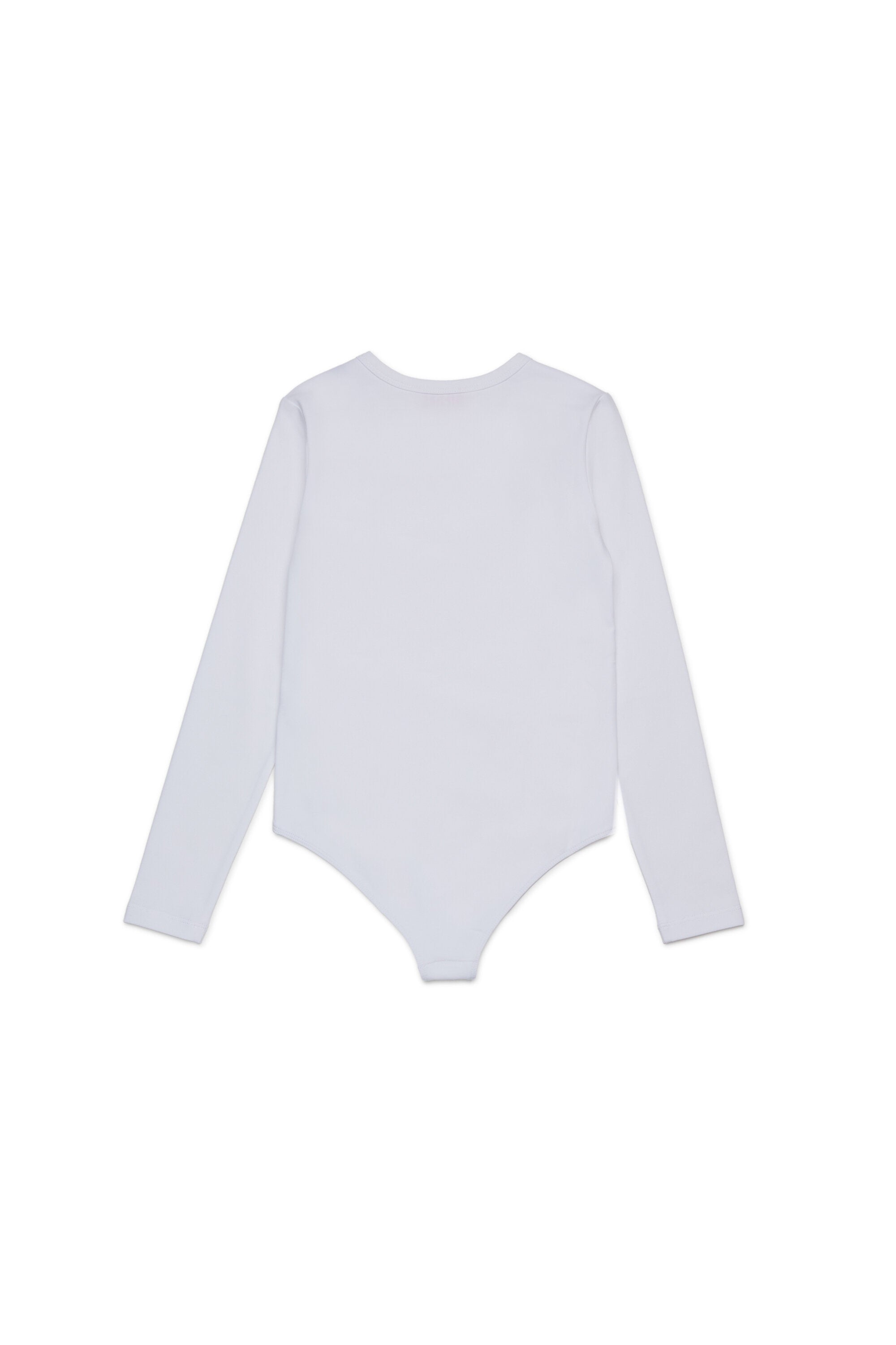 Stretch jersey bodysuit branded with Oval D logo