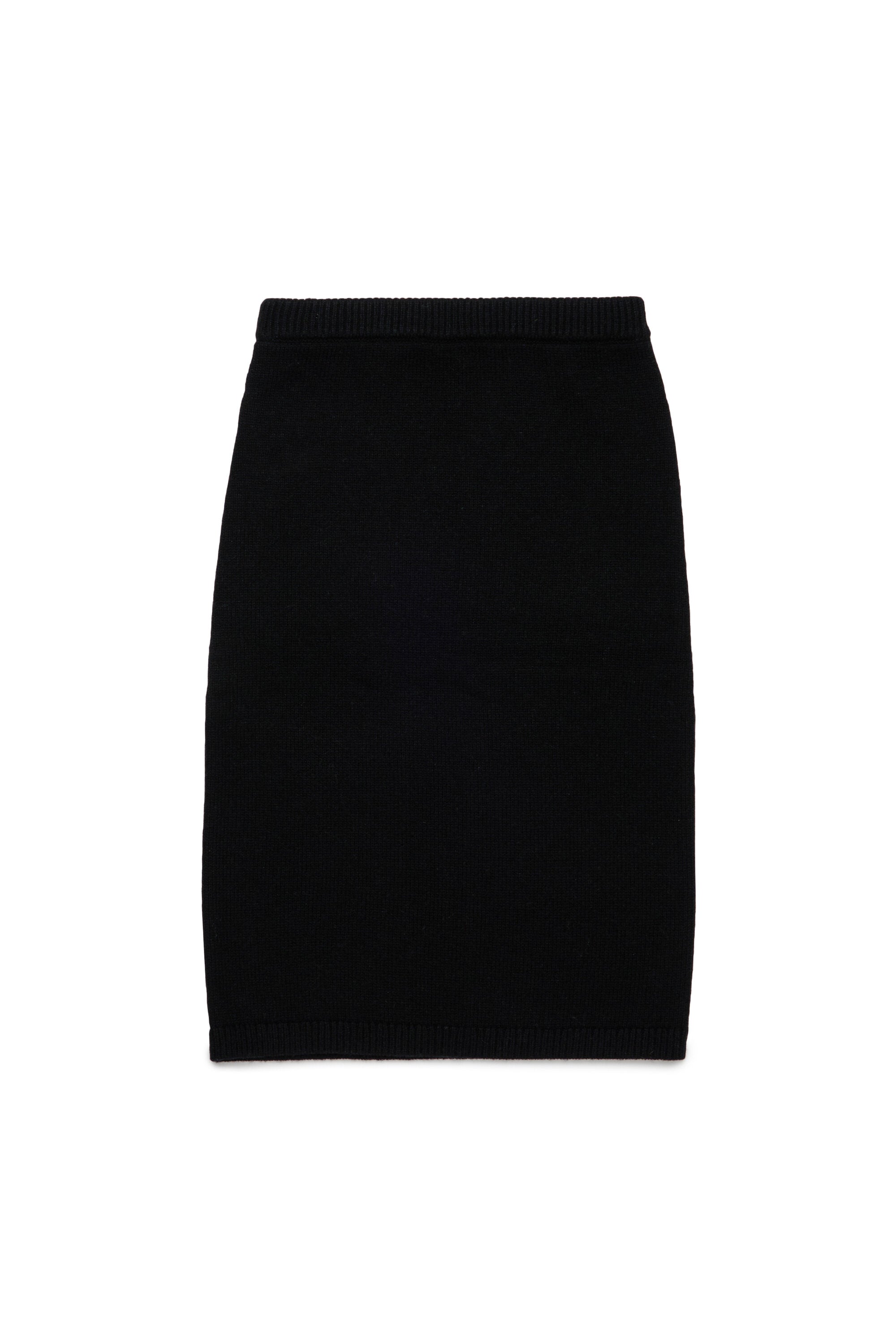 Wool and cashmere blend knitted midi skirt