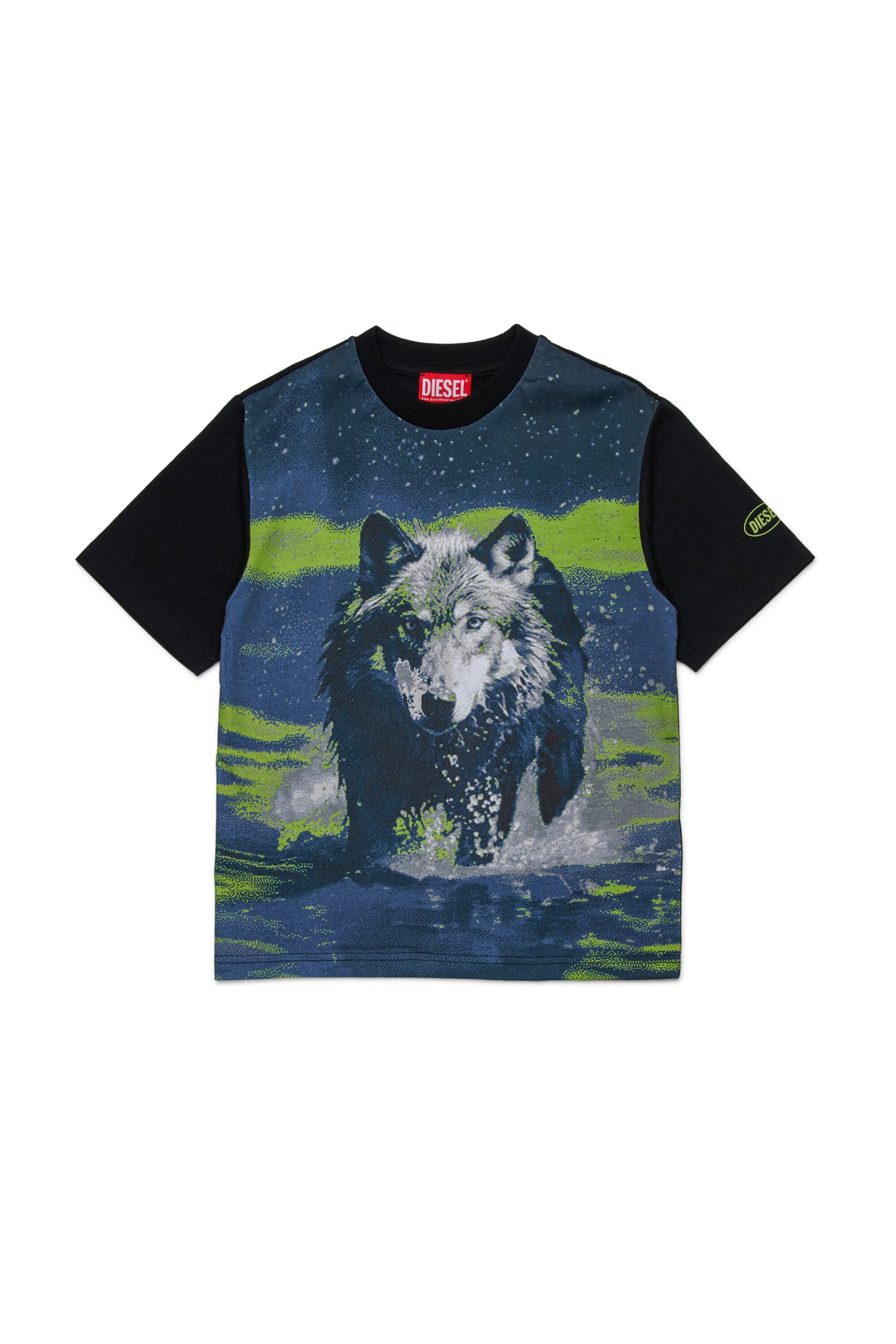 Cotton blend T-shirt with Wolf graphics