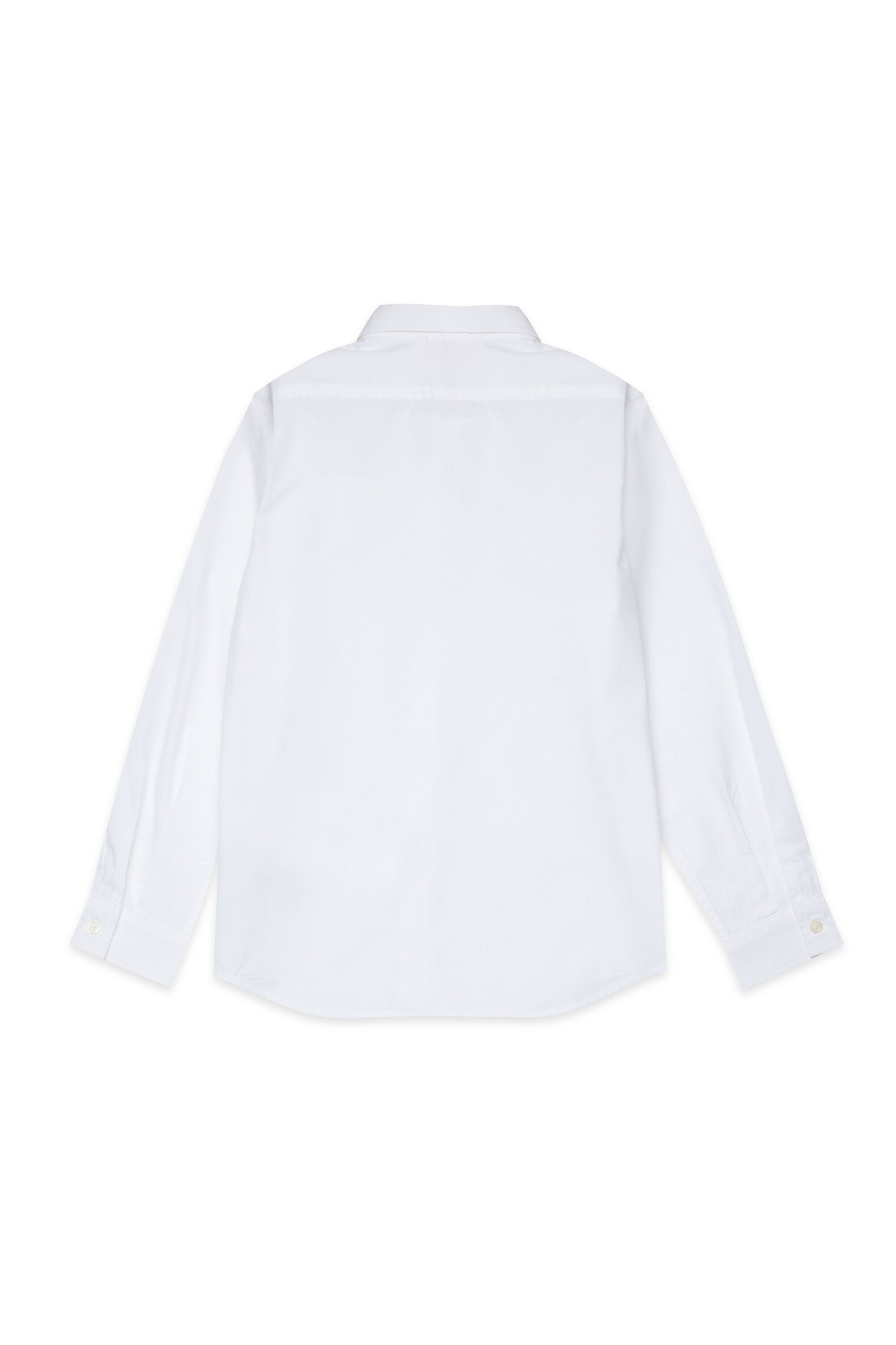 Classic poplin shirt branded with logo on collar