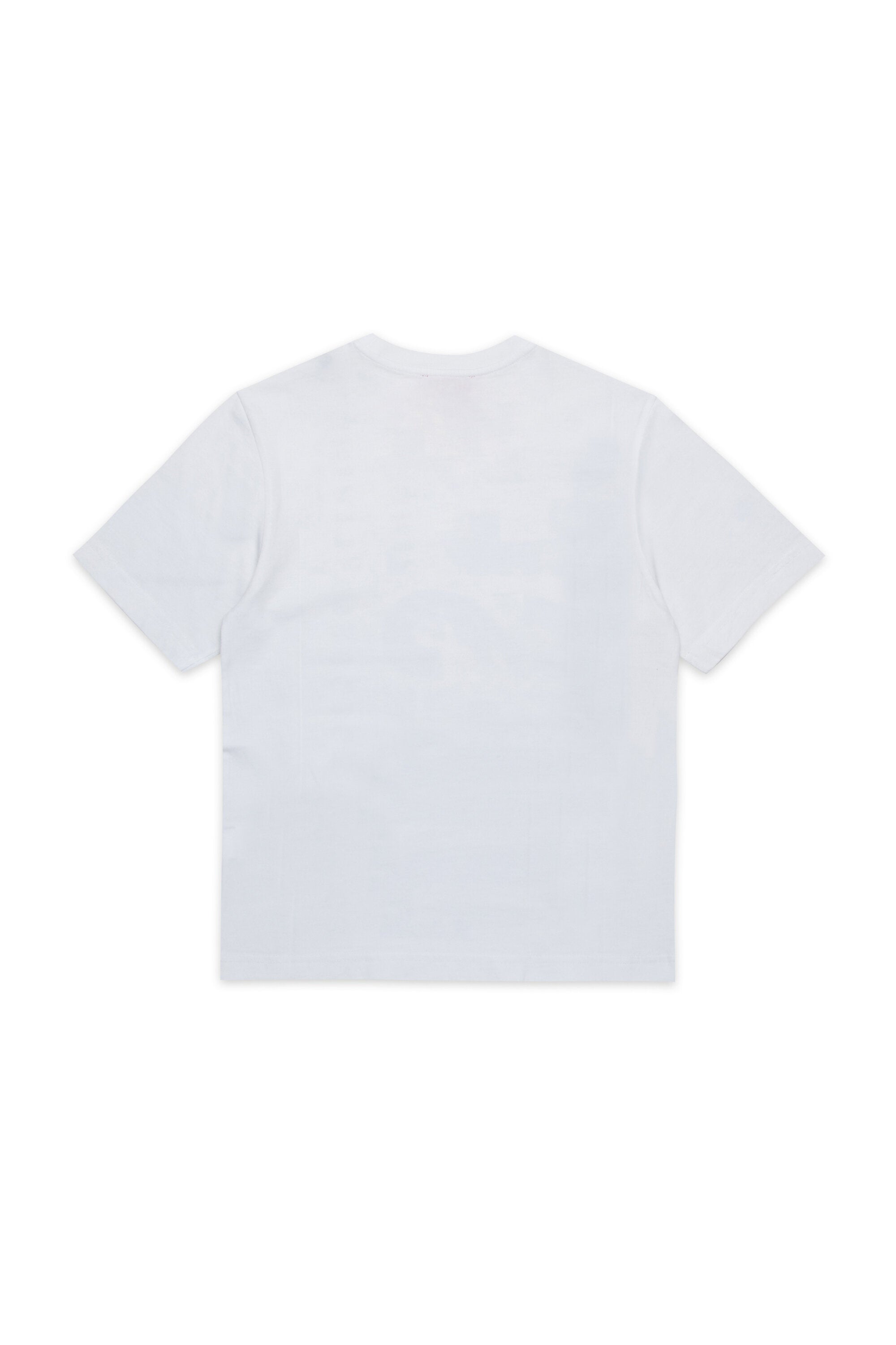 Worn-effect jersey T-shirt branded with maxi logo