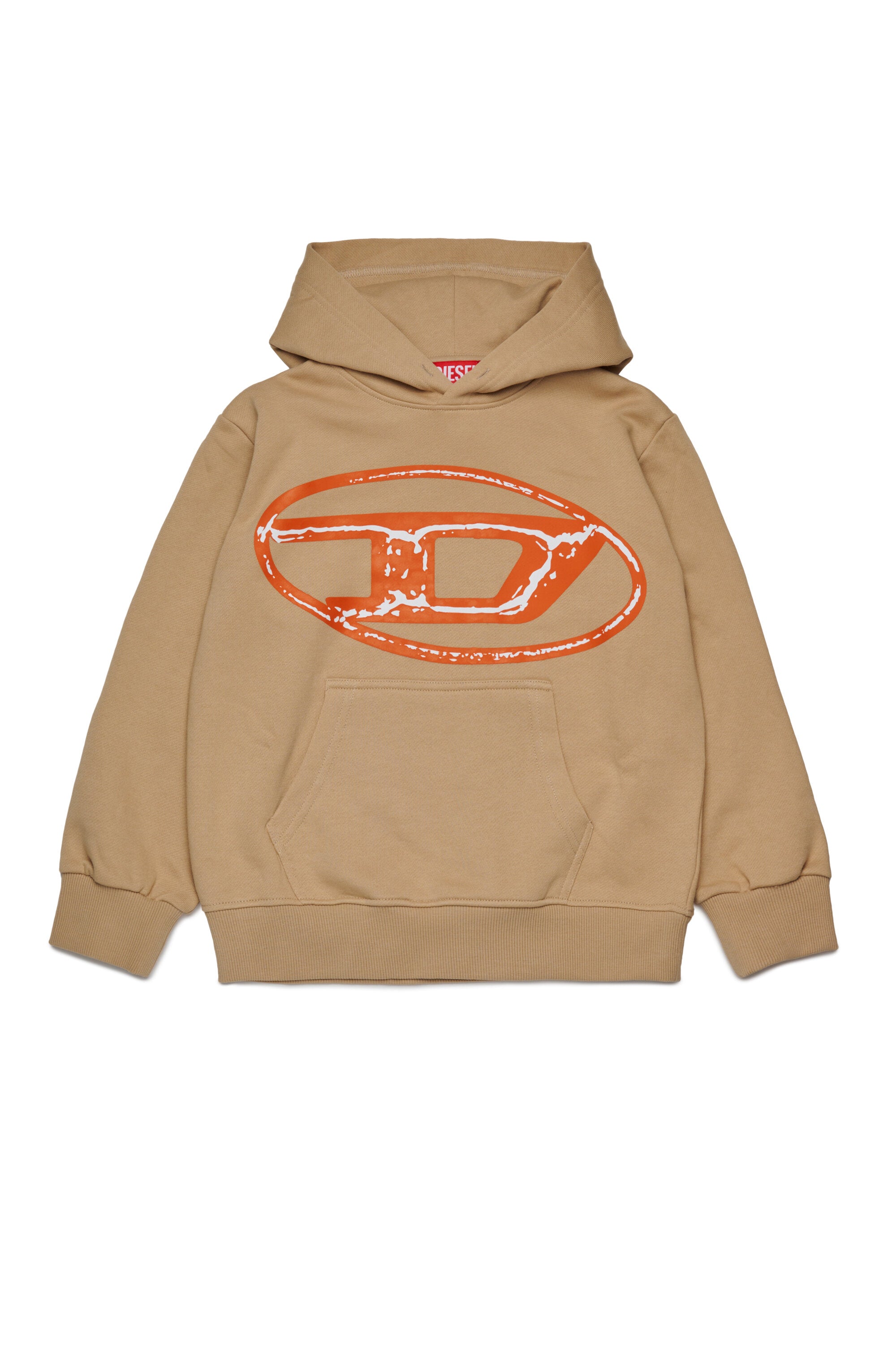 Hooded sweatshirt with Oval D two-color maxi logo
