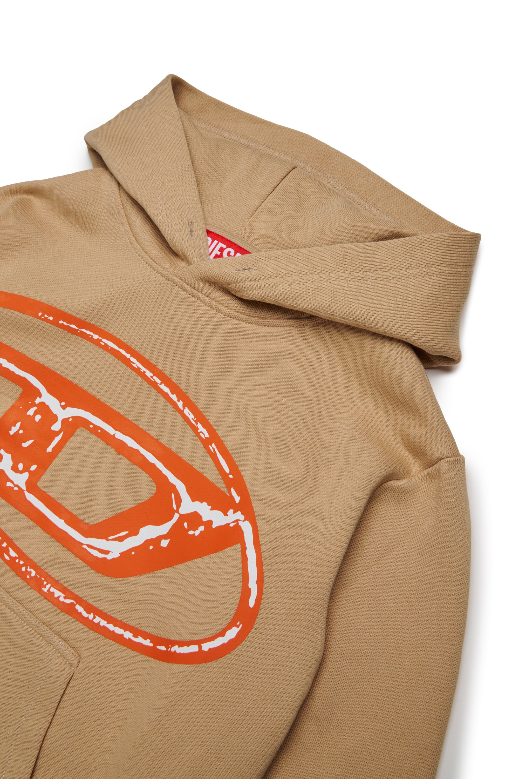 Hooded sweatshirt with Oval D two-color maxi logo