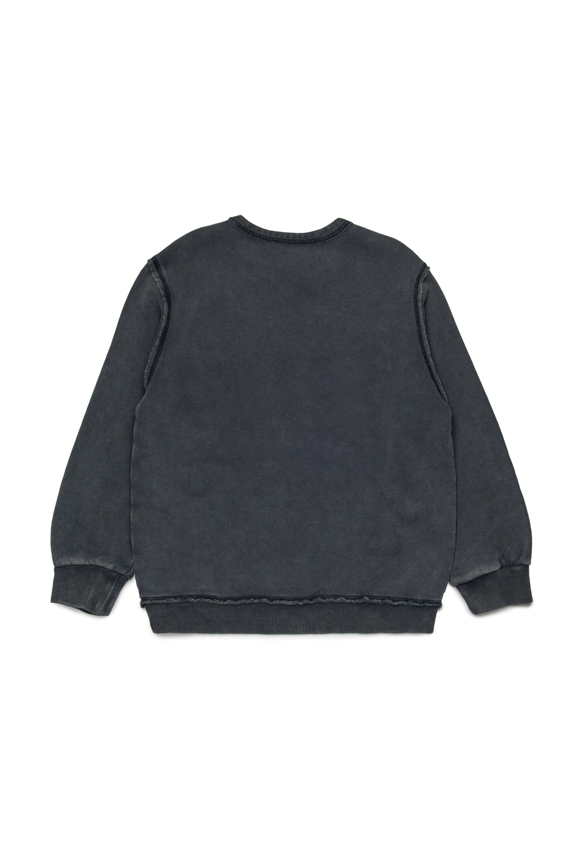 Crew-neck sweatshirt with gothic graphics