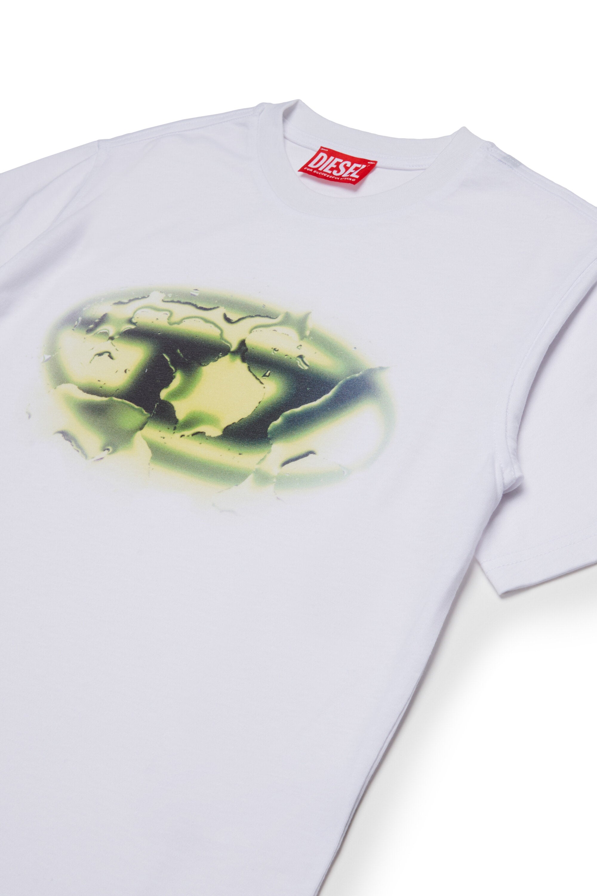 Cotton blend T-shirt branded with Glowing Oval D logo