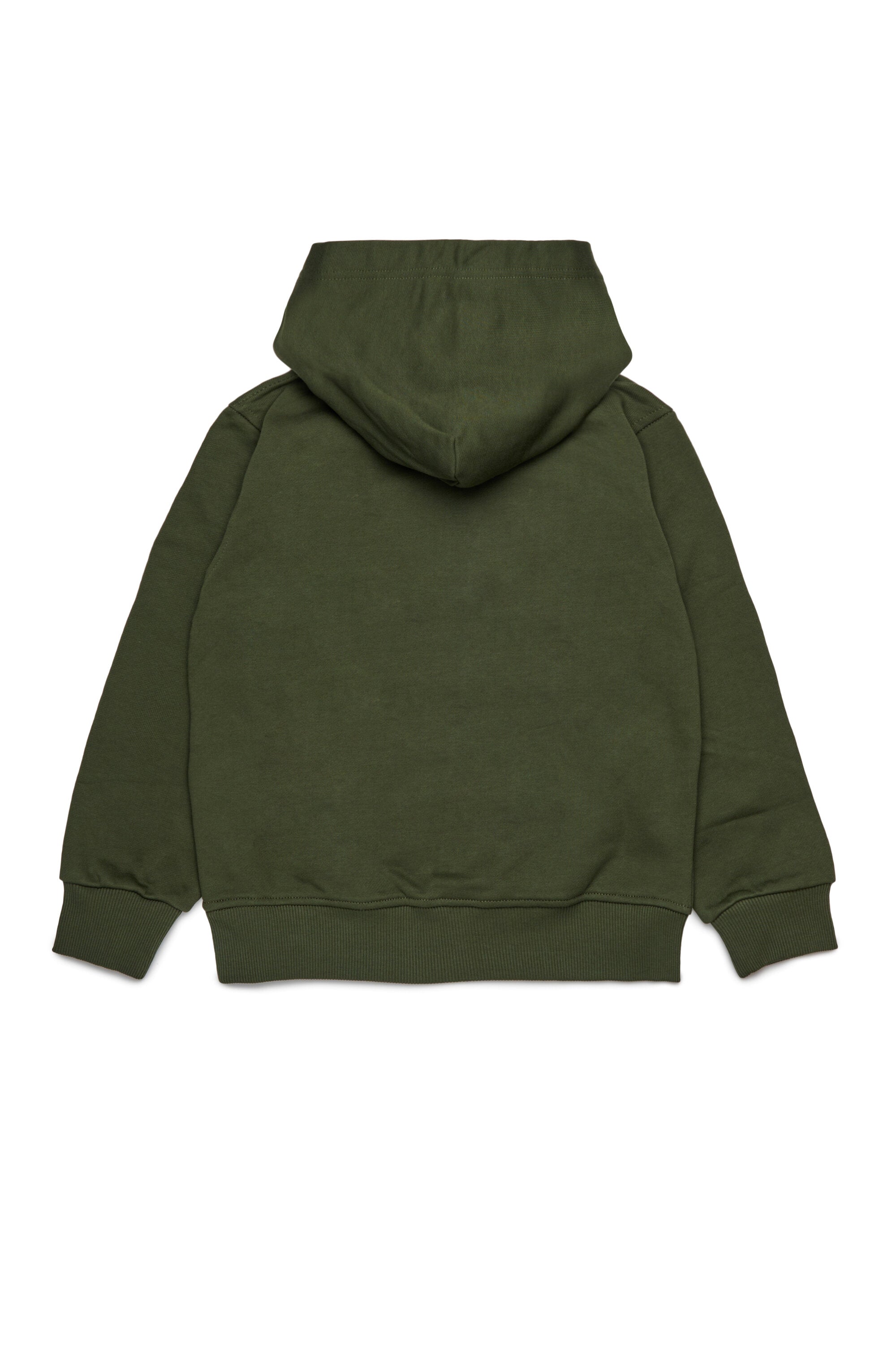 Hooded sweatshirt with red D patch