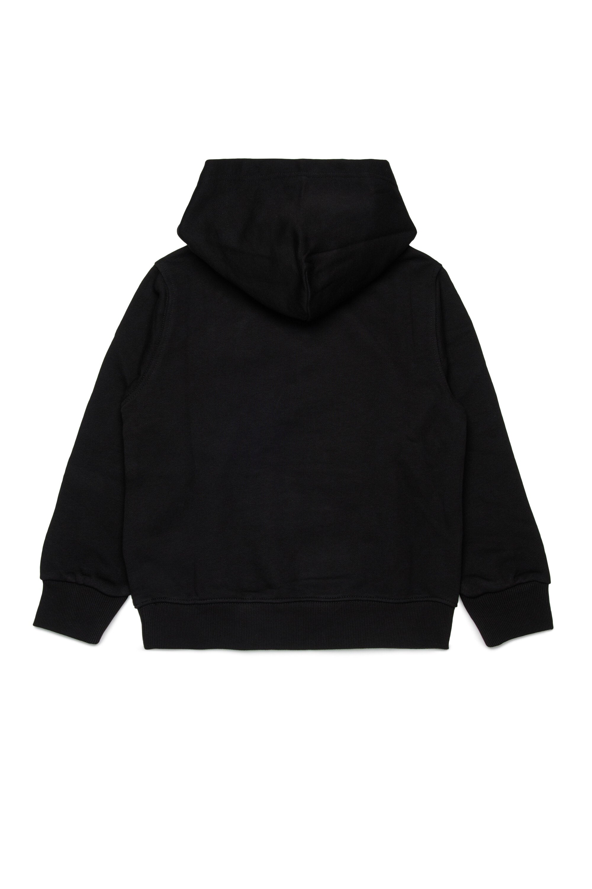 Hooded sweatshirt with red D patch