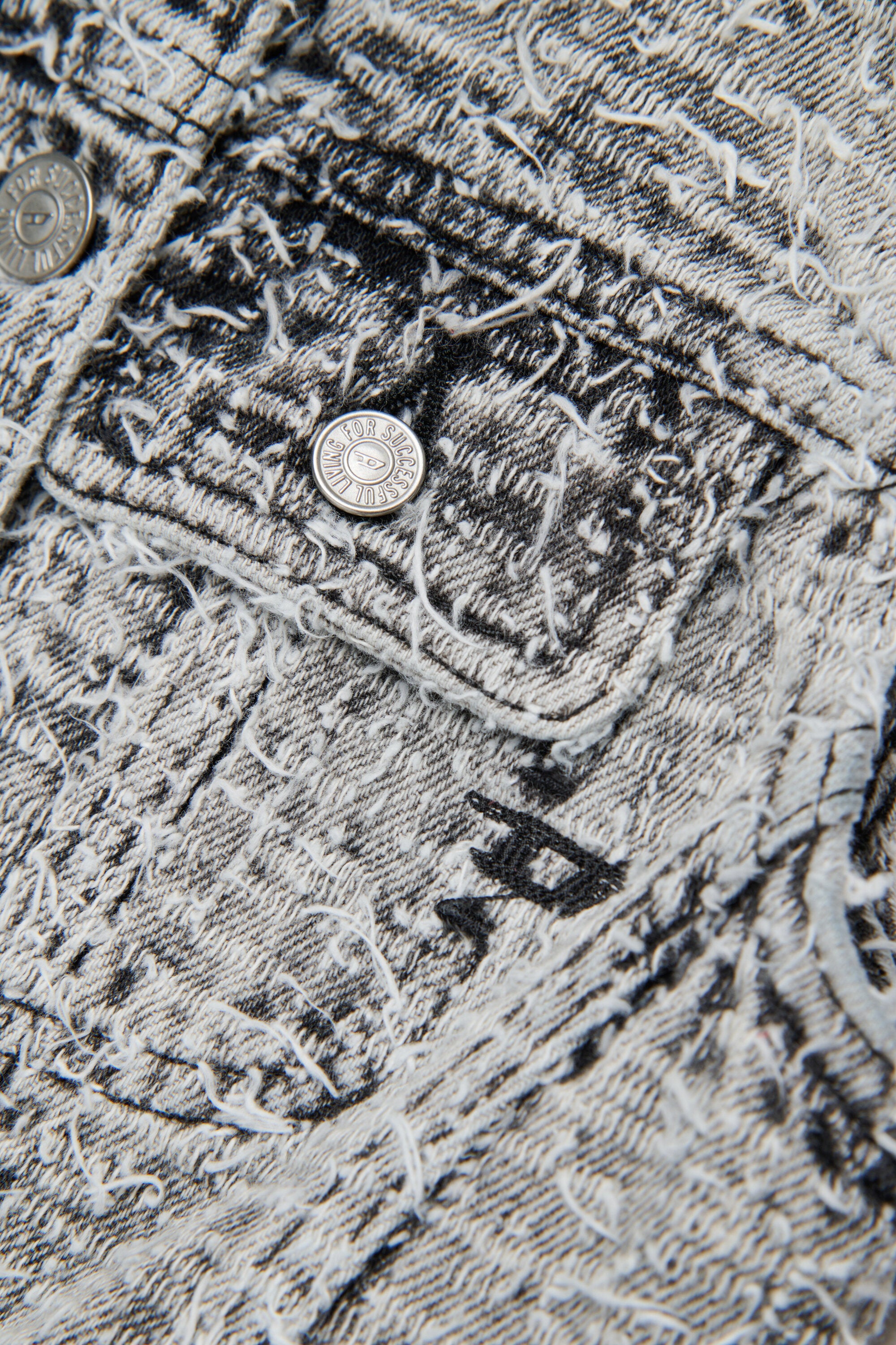 Sleeveless denim jacket with logo