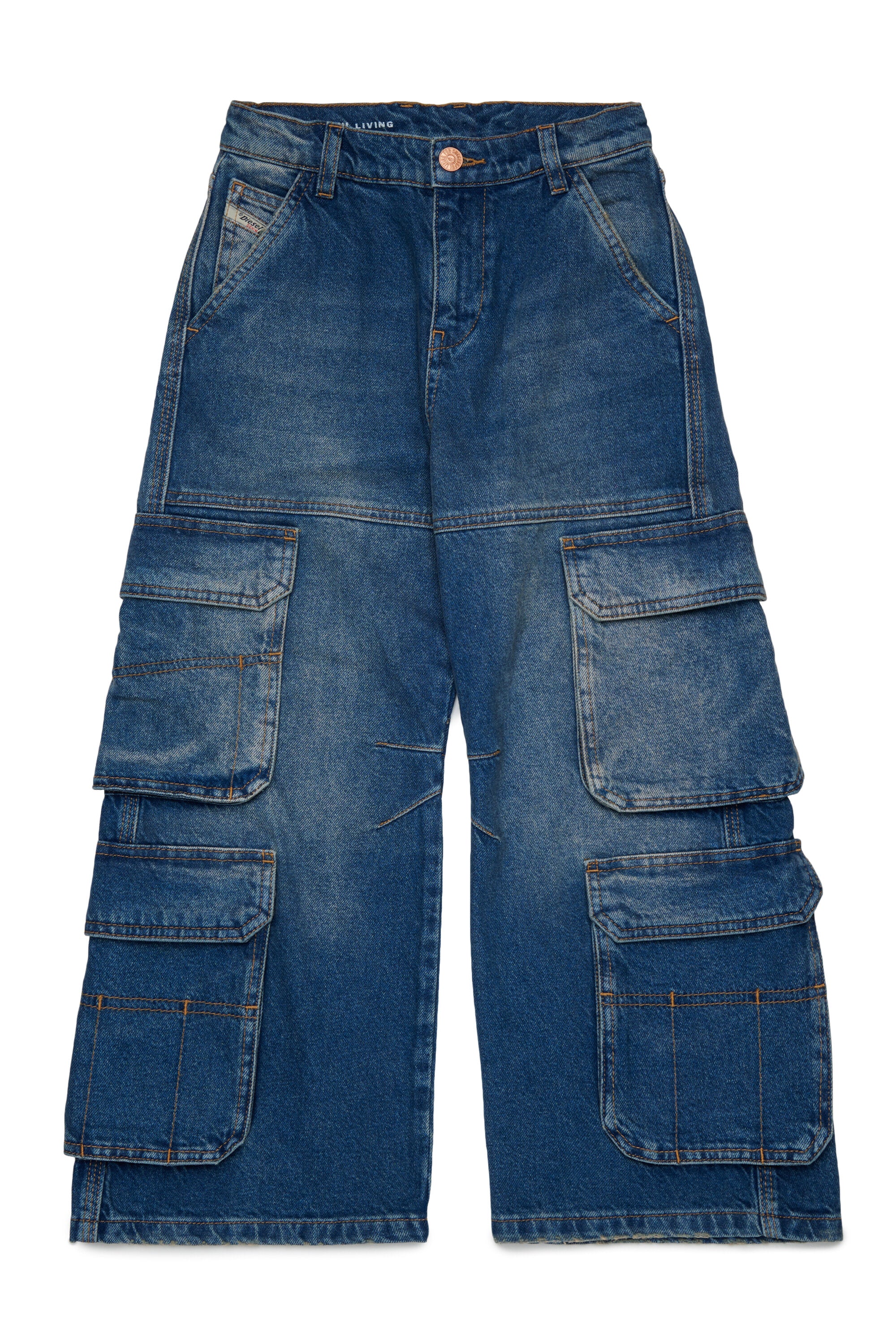 Relaxed fit cargo jeans with side pockets - D-Argjx Cargo