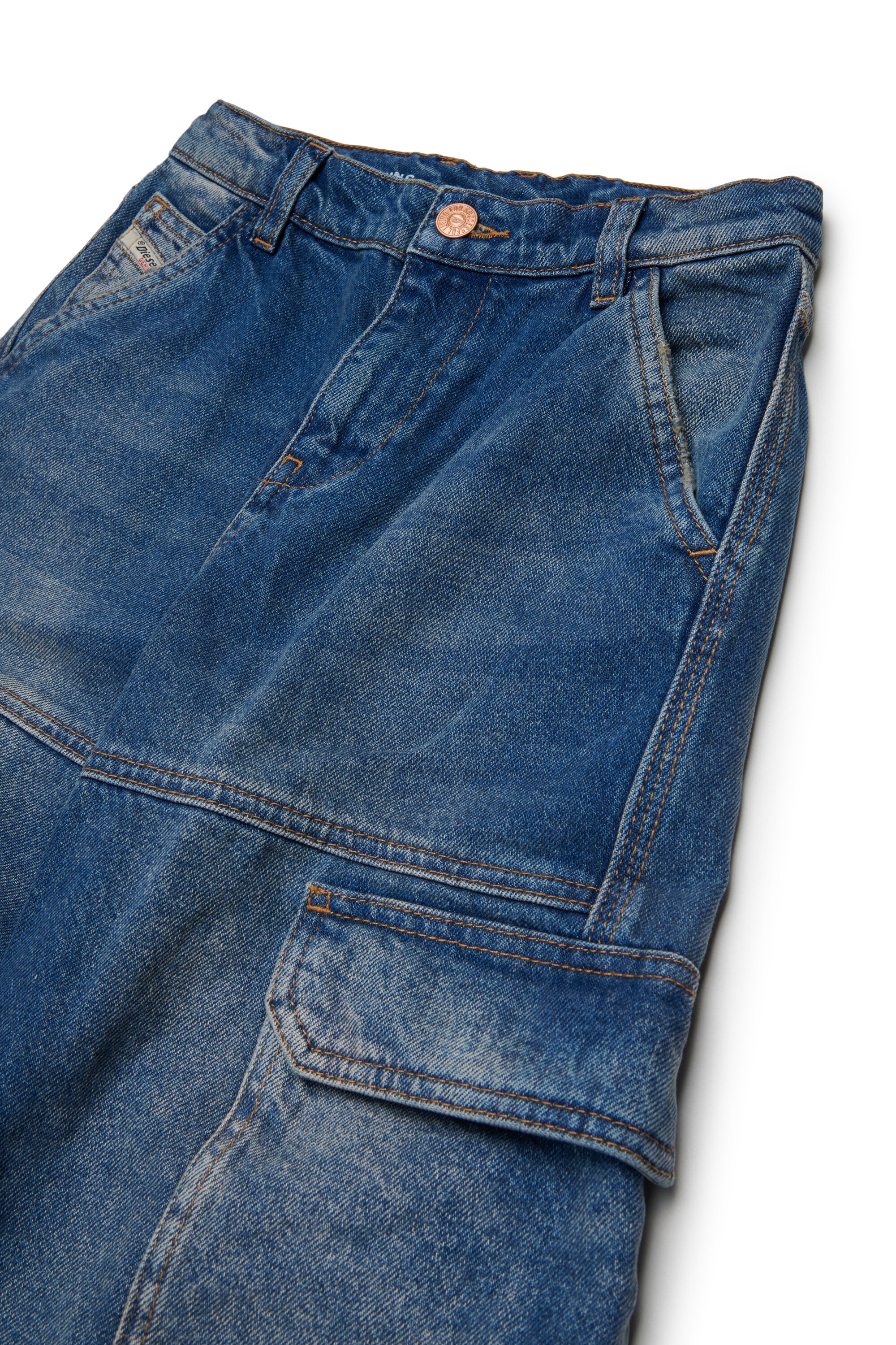 Relaxed fit cargo jeans with side pockets - D-Argjx Cargo