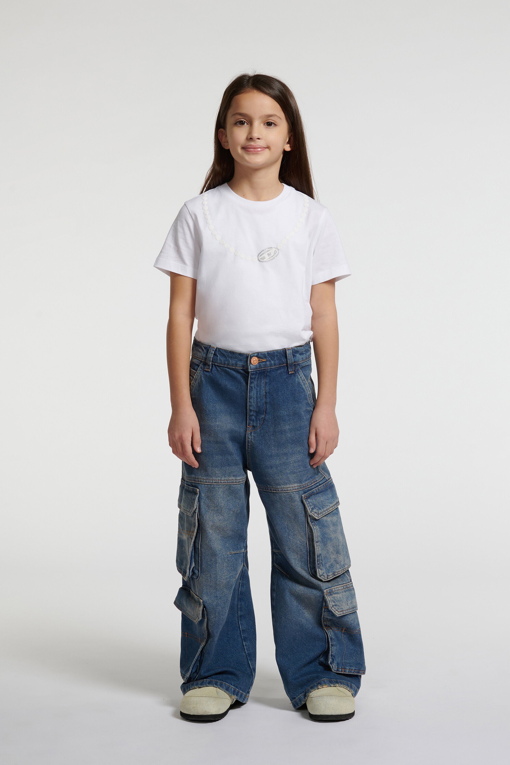 Relaxed fit cargo jeans with side pockets - D-Argjx Cargo